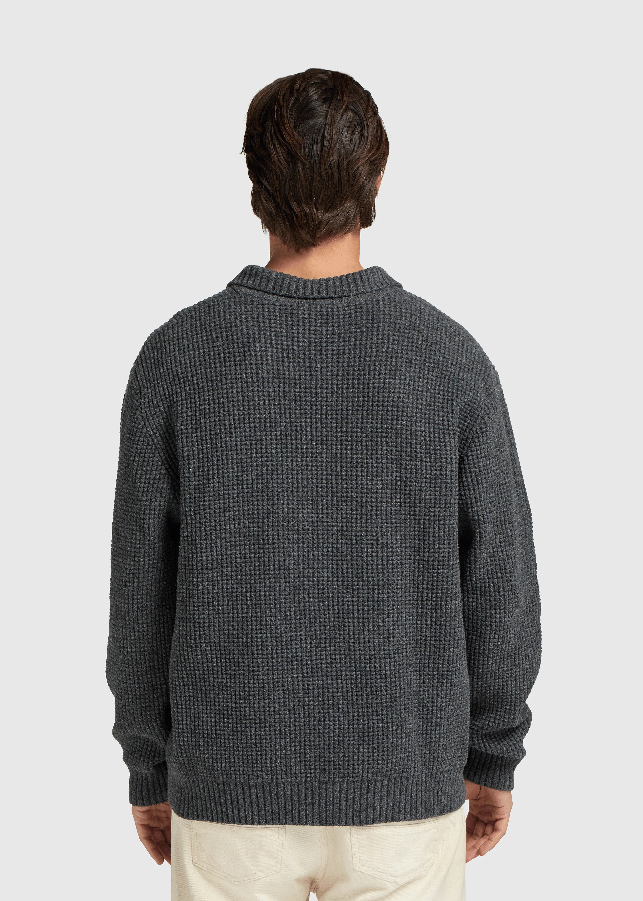 Riva Waffle Polo - Anthracite - Image 2