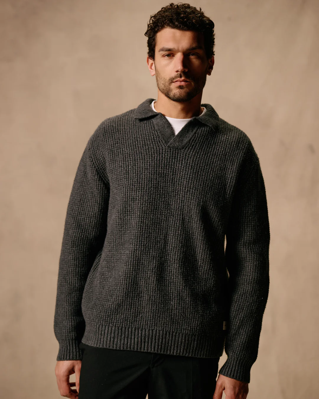 Riva Waffle Polo - Anthracite - Image 5