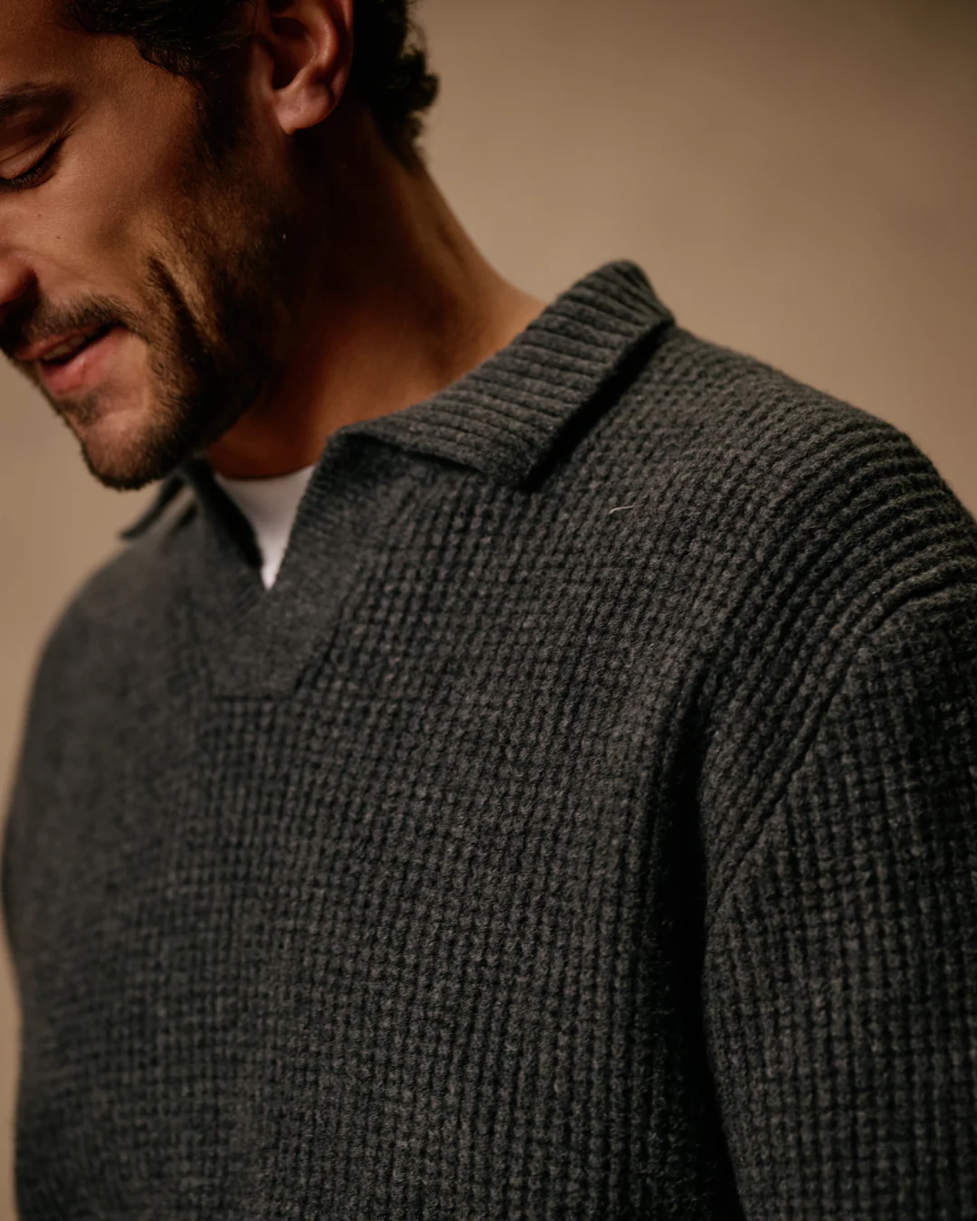 Riva Waffle Polo - Anthracite - Image 7