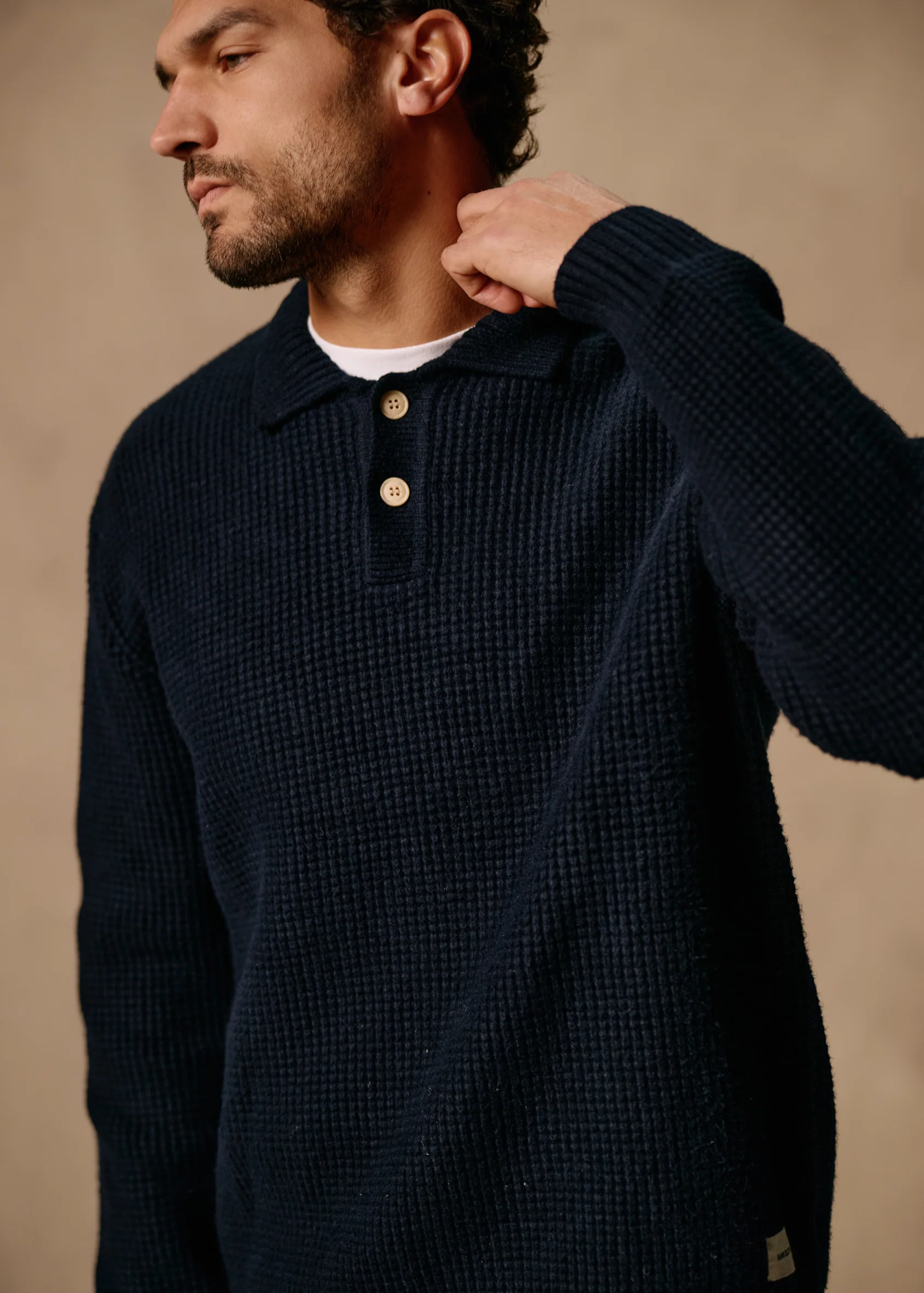 Structure Polo - Navy Blue - Image 2