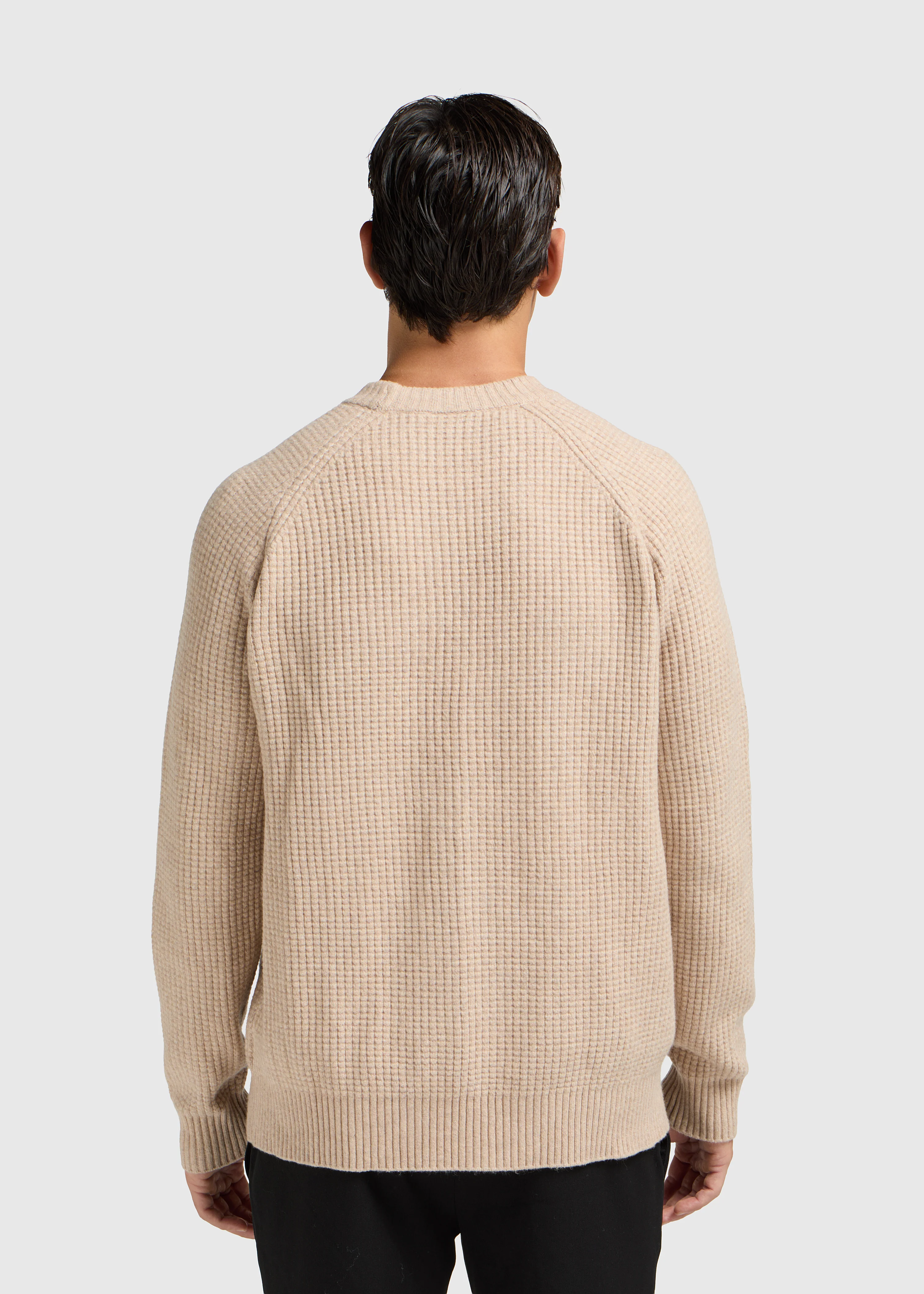 Soft Waffle Crewneck - Dark Sand - Image 2