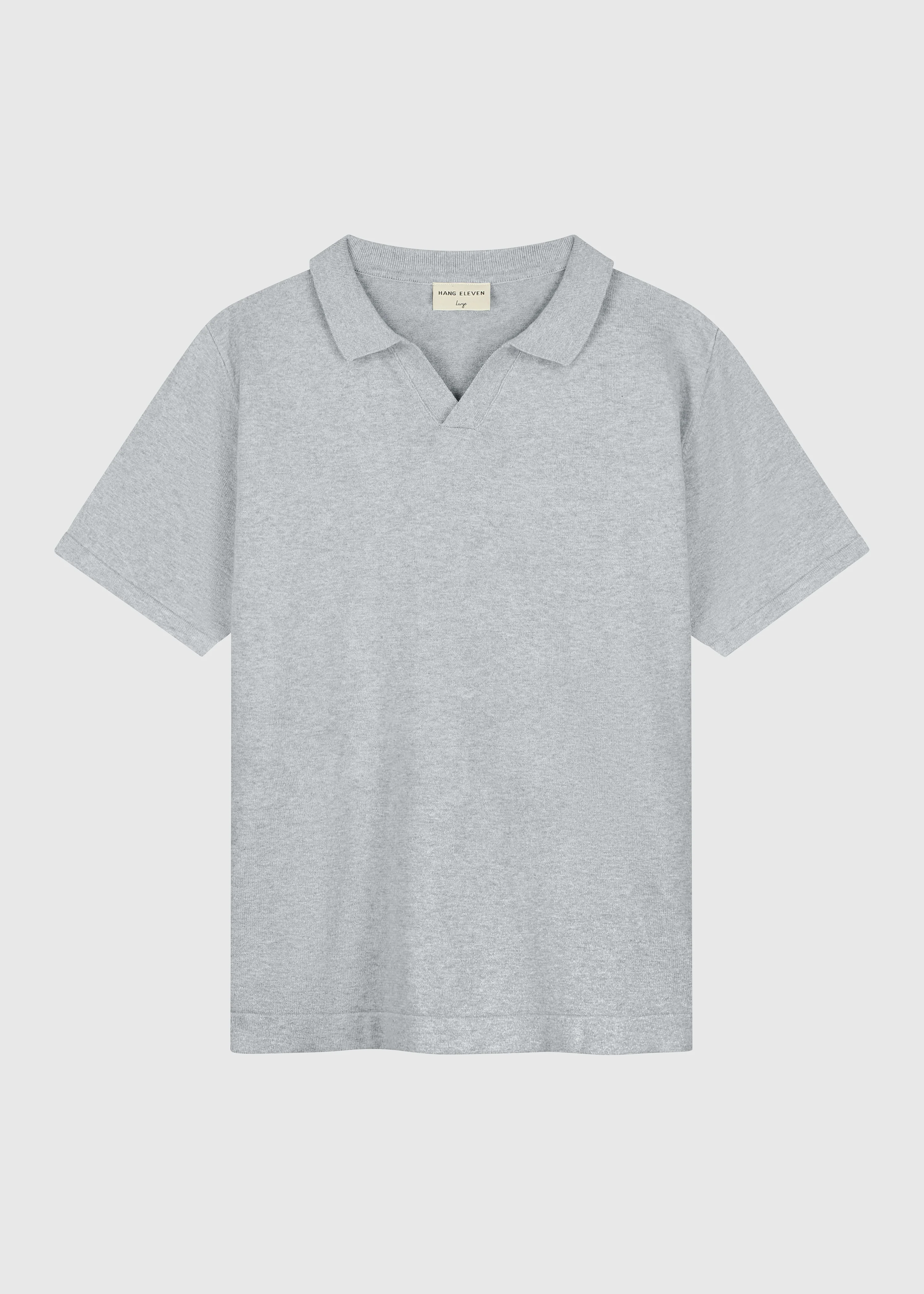 Knitted Polo - Grey Melange - Image 3