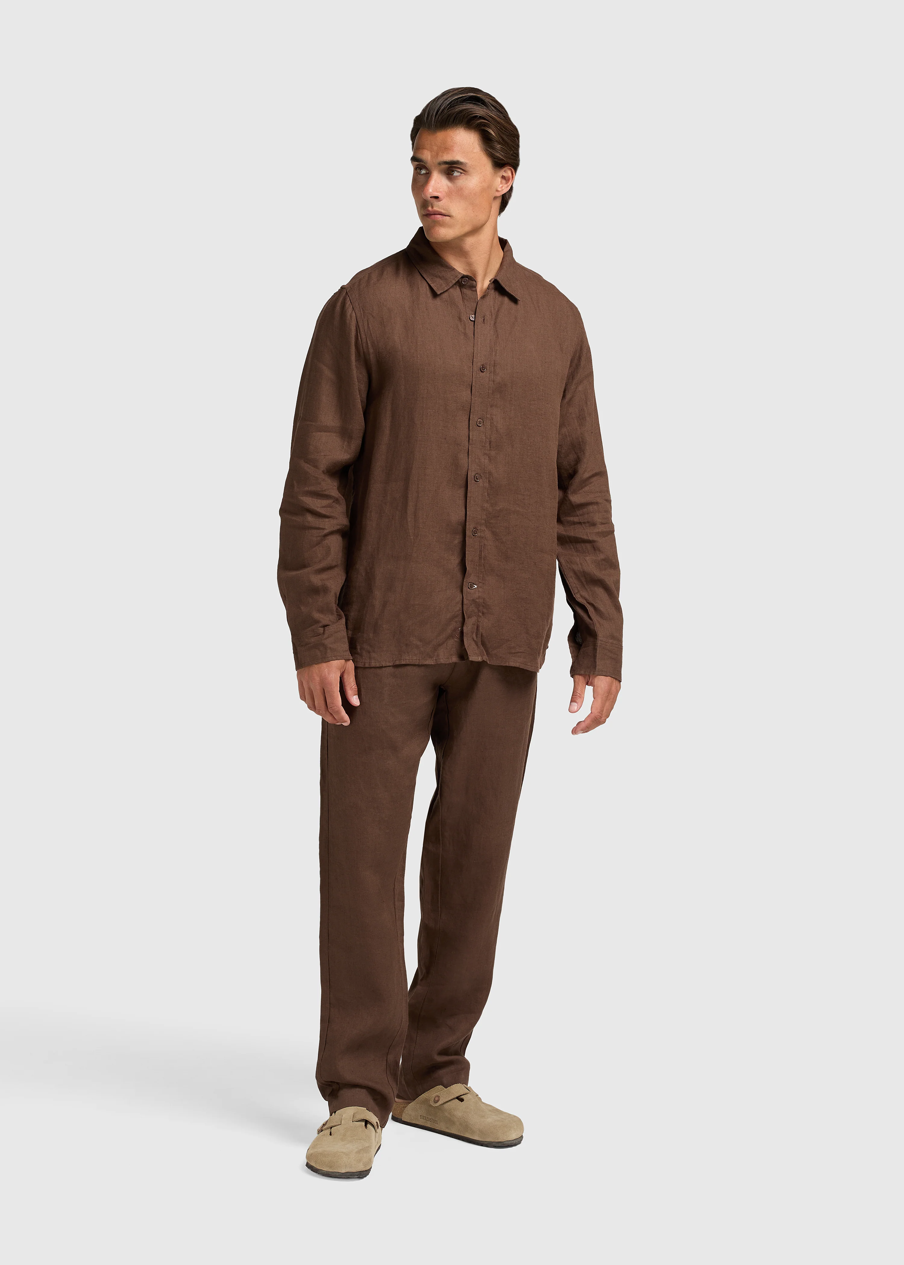 Linen Shirt - Espresso - Image 5