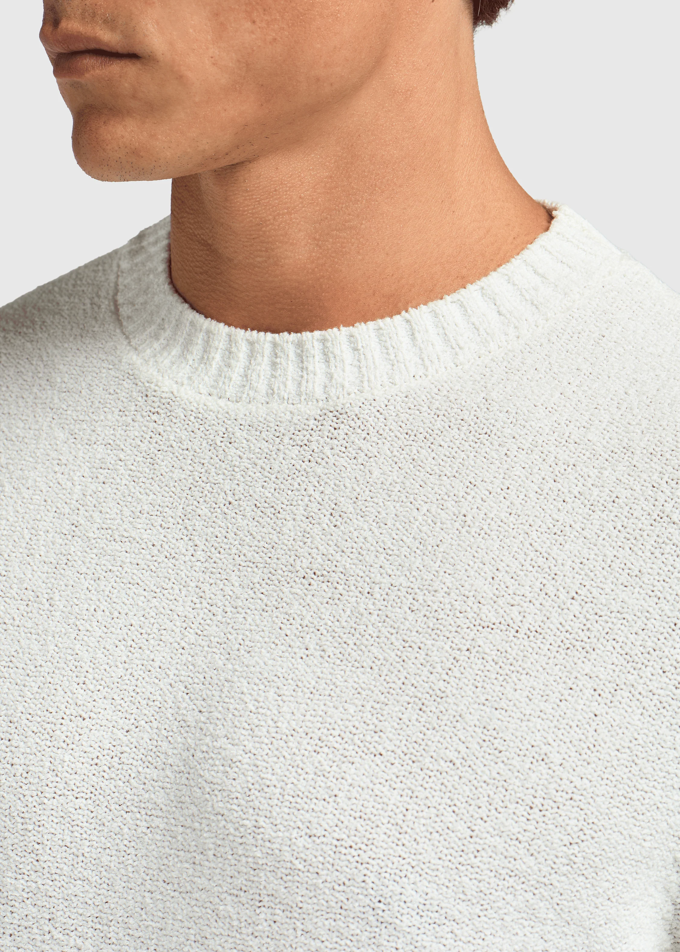 Loop Knit Tee - White - Image 3