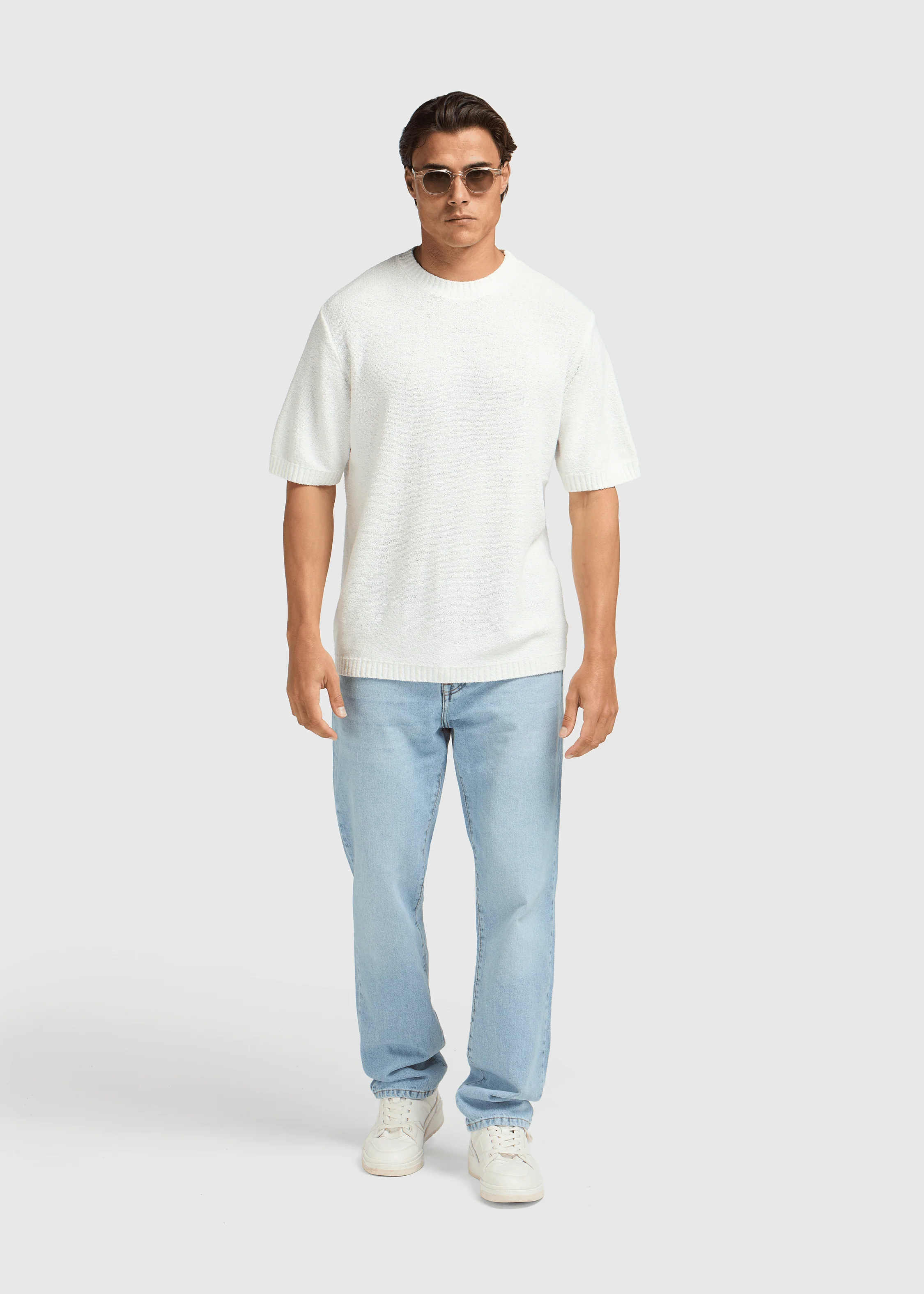 Loop Knit Tee - White - Image 5