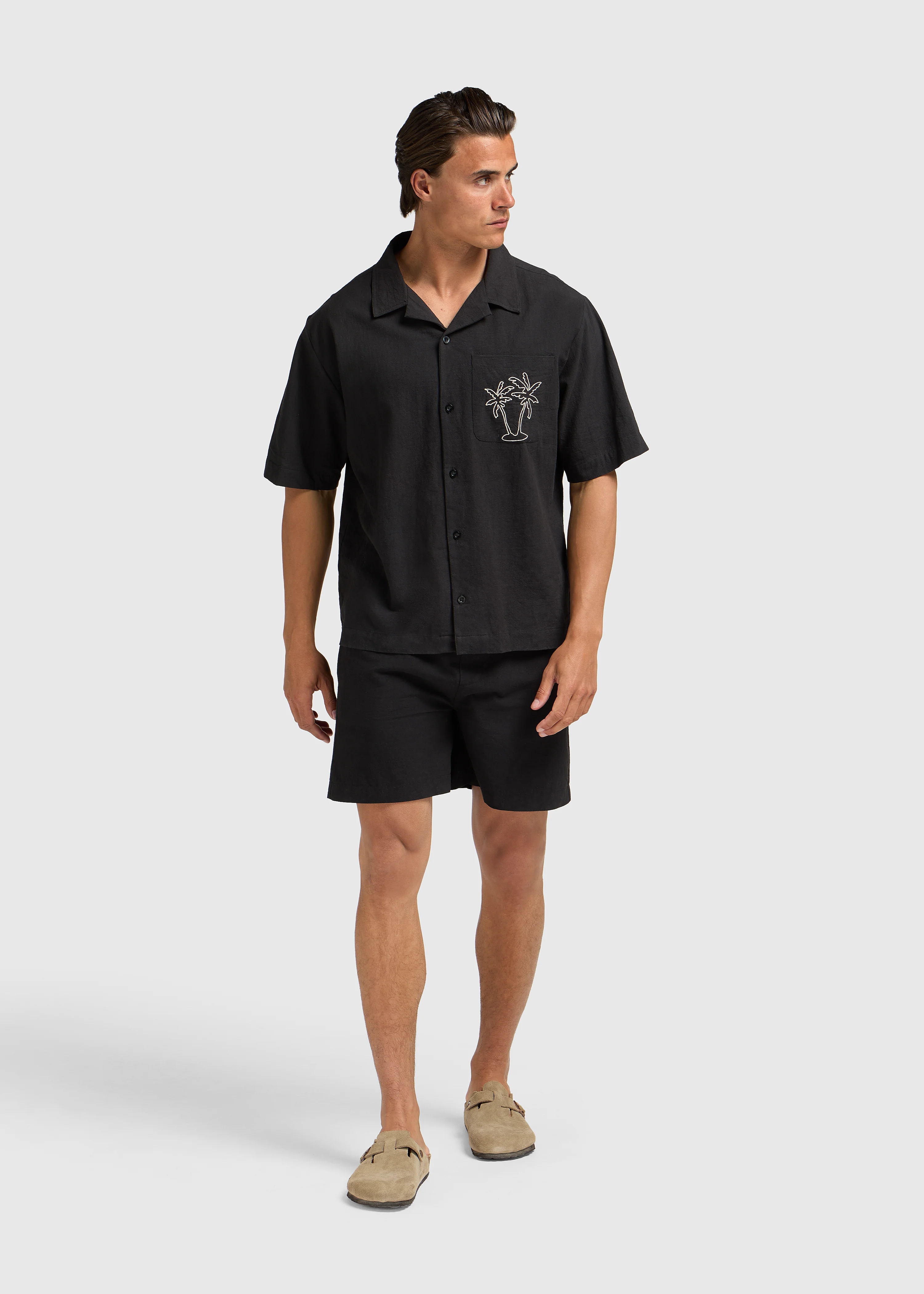 Palm Resort Shirt - Off Black - Image 6
