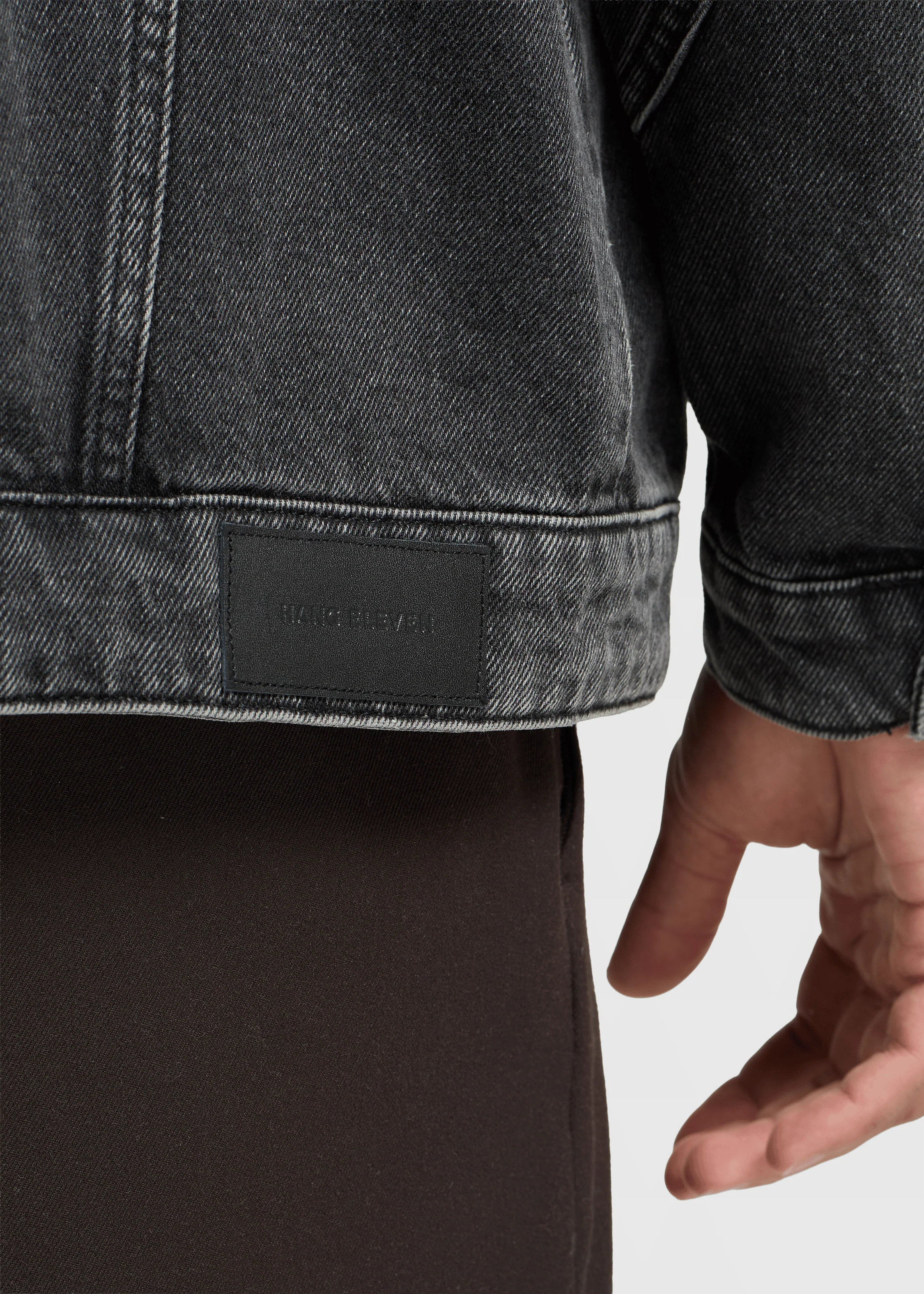 Ozzy Denim Jacket - Washed Black - Image 3