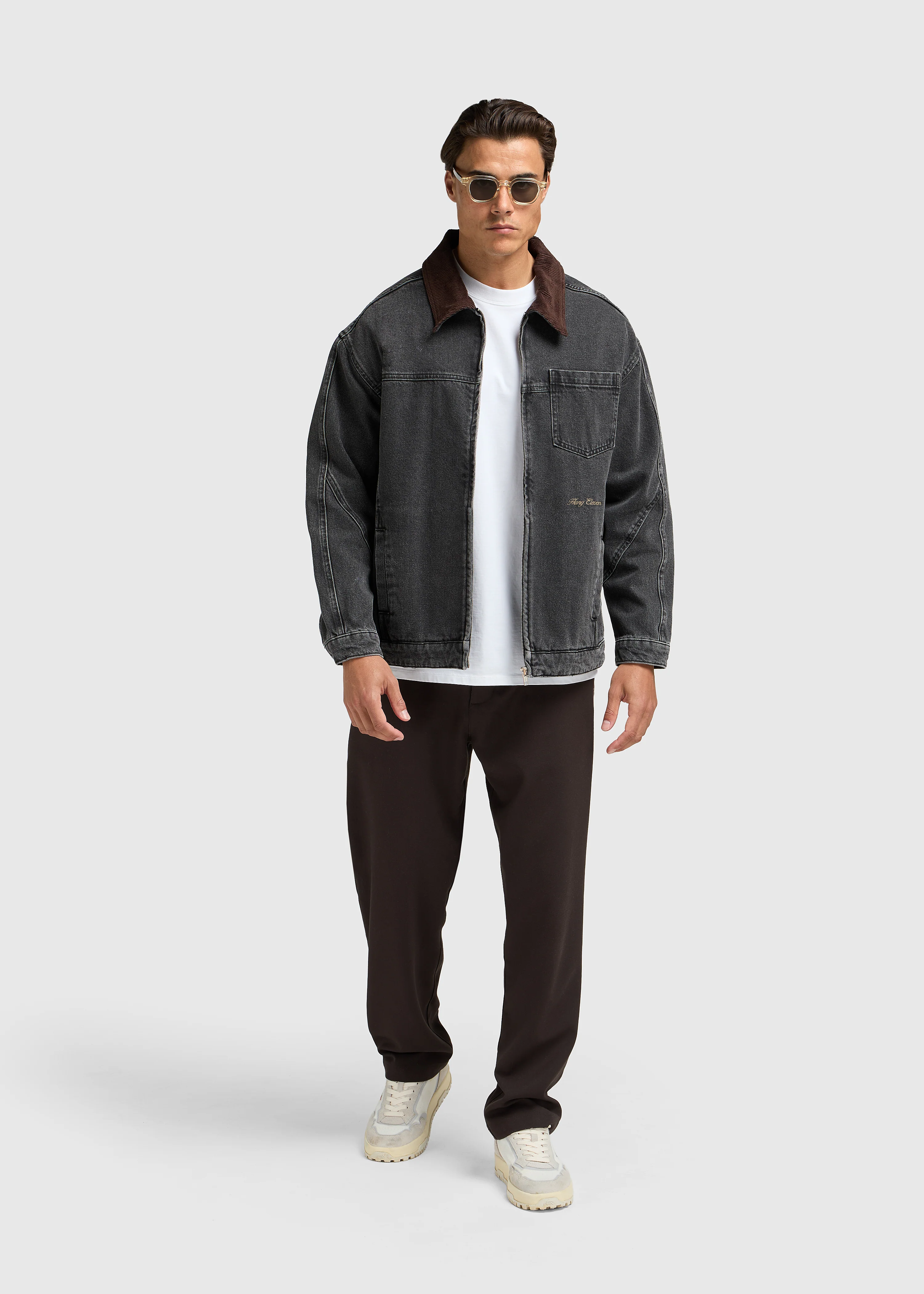 Ozzy Denim Jacket - Washed Black - Image 7