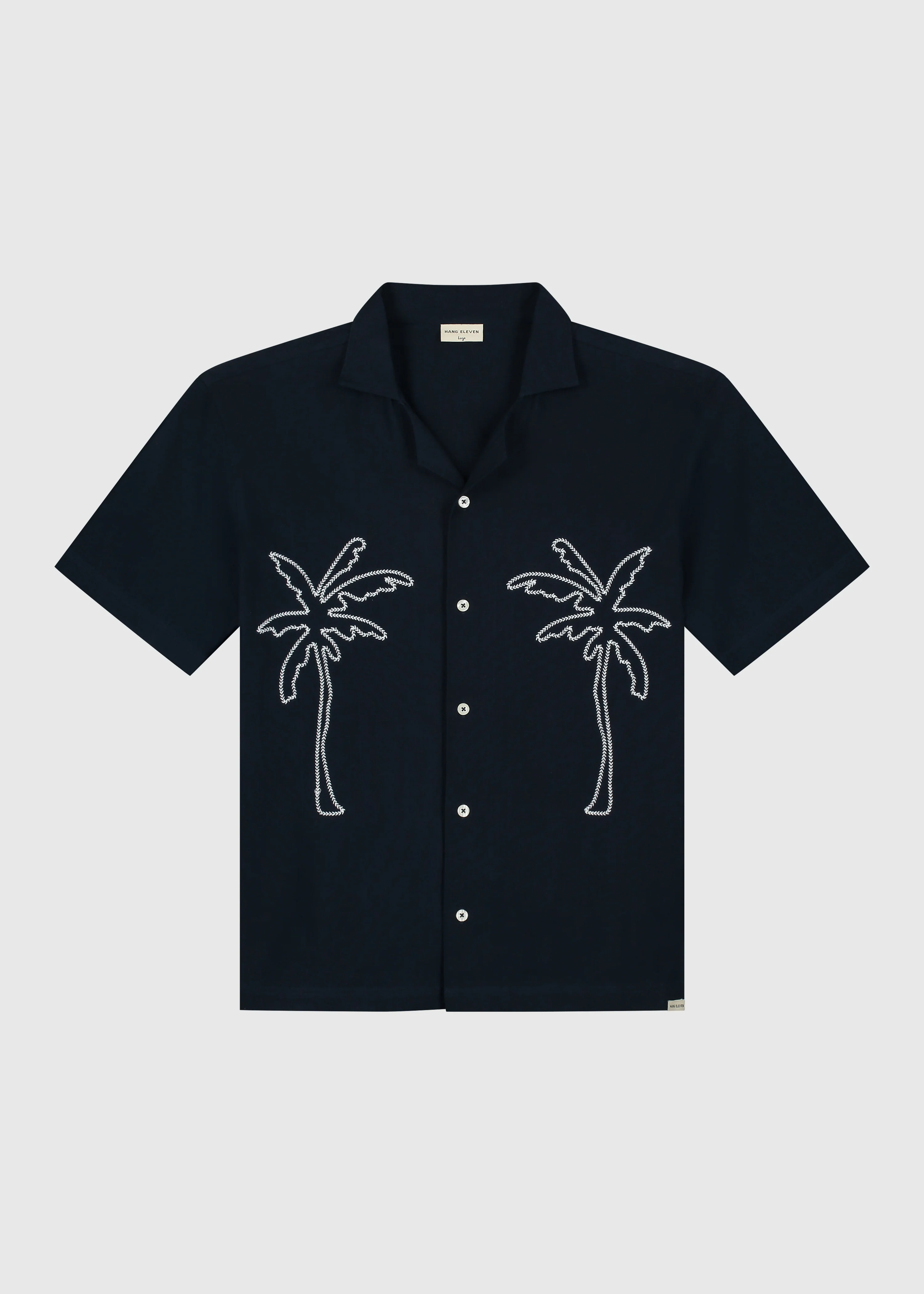 Palm Slub Shirt - Navy Blue