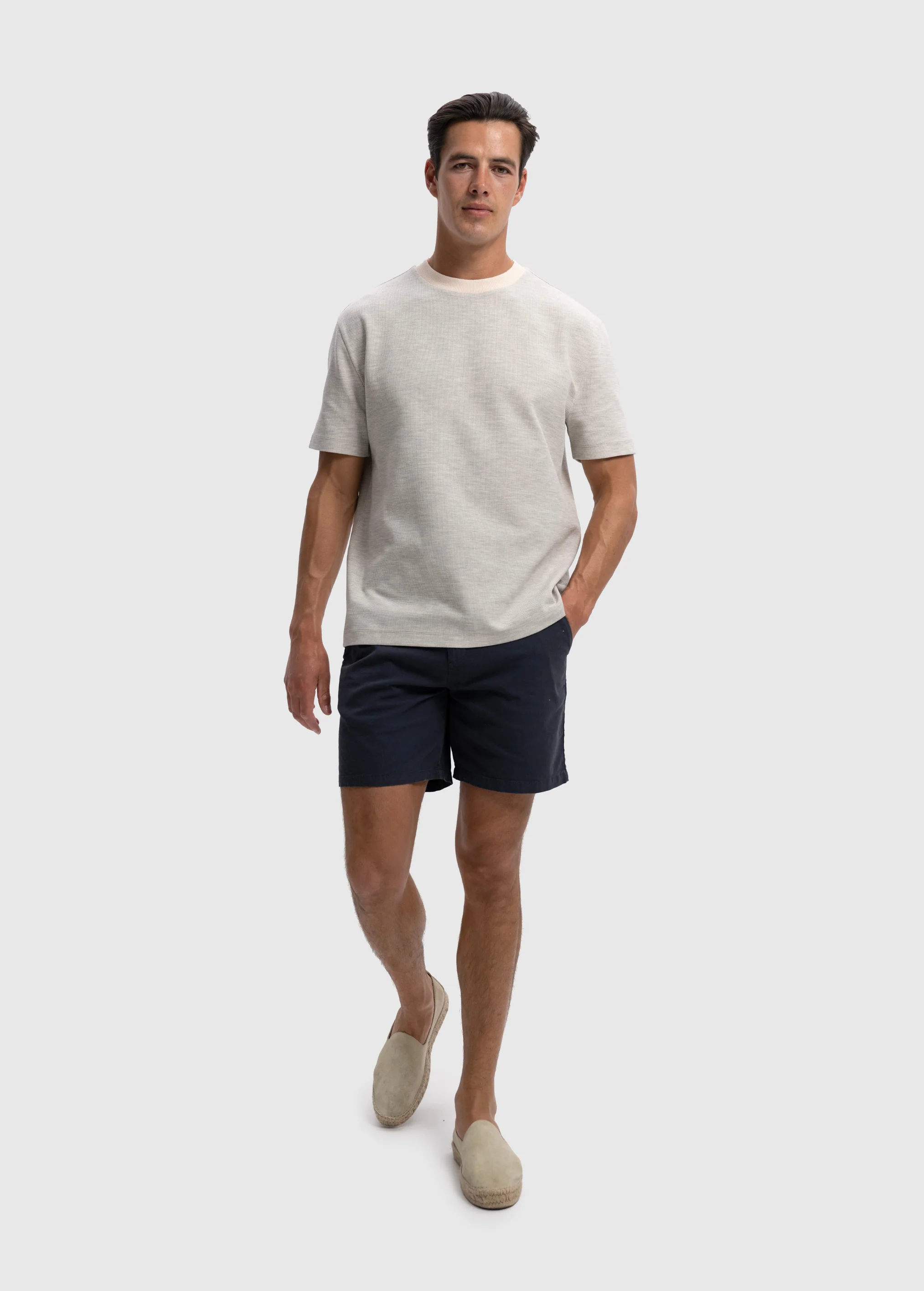 Pique Tee - Light Grey - Image 5