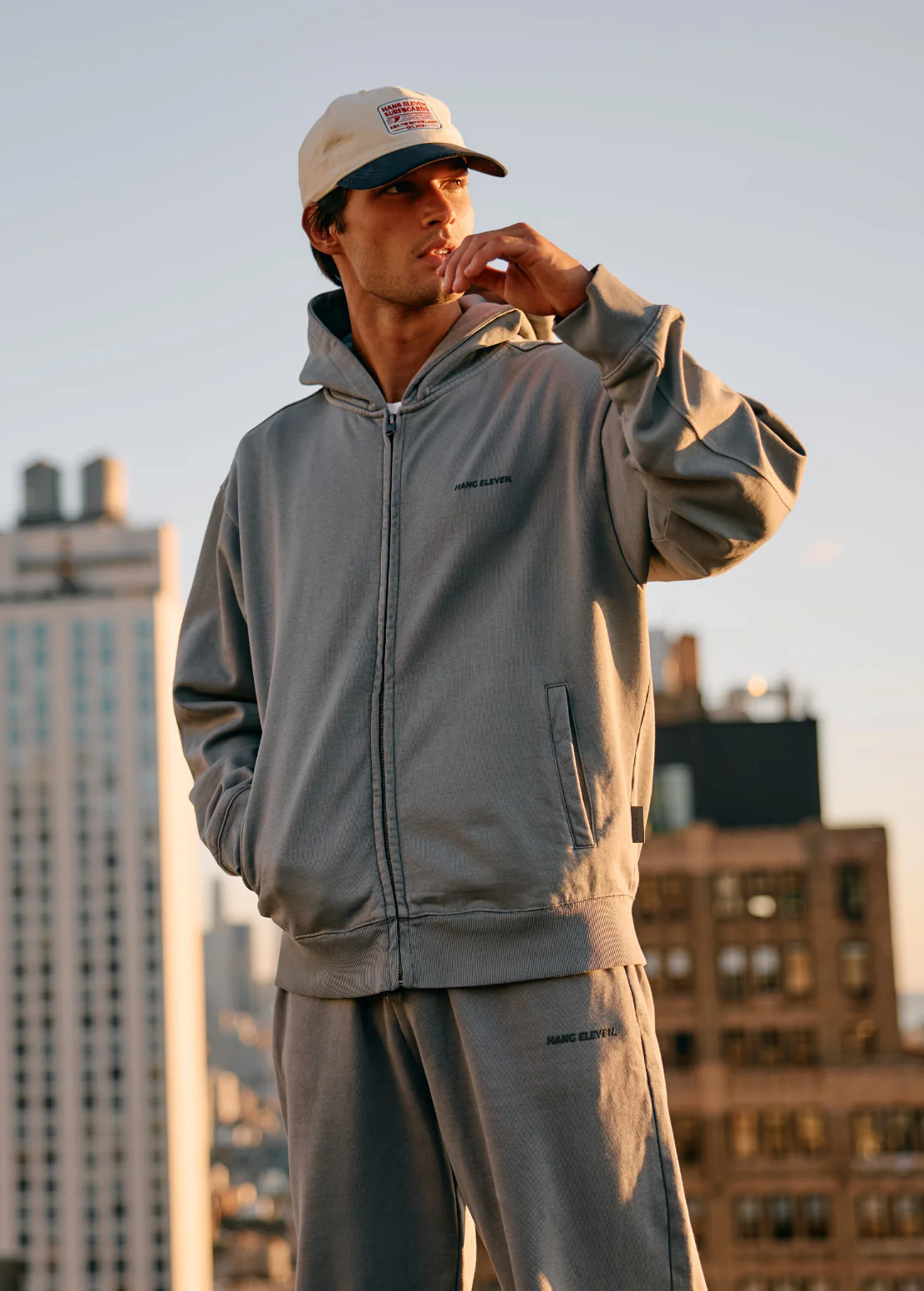 Premium Blanks Full Zip - Washed Grey - Image 6