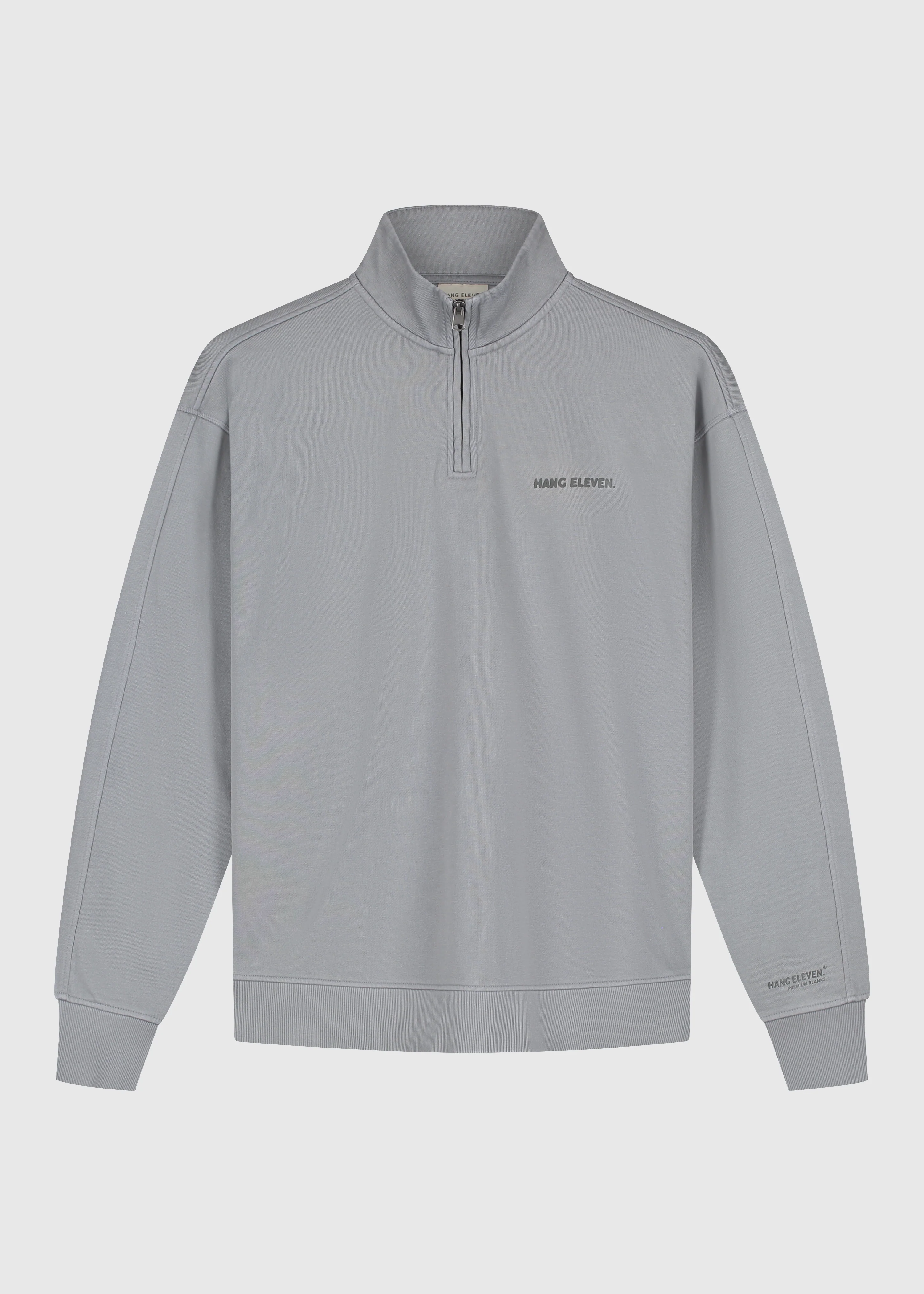 Premium Blanks Half Zip - Washed Grey - Image 4