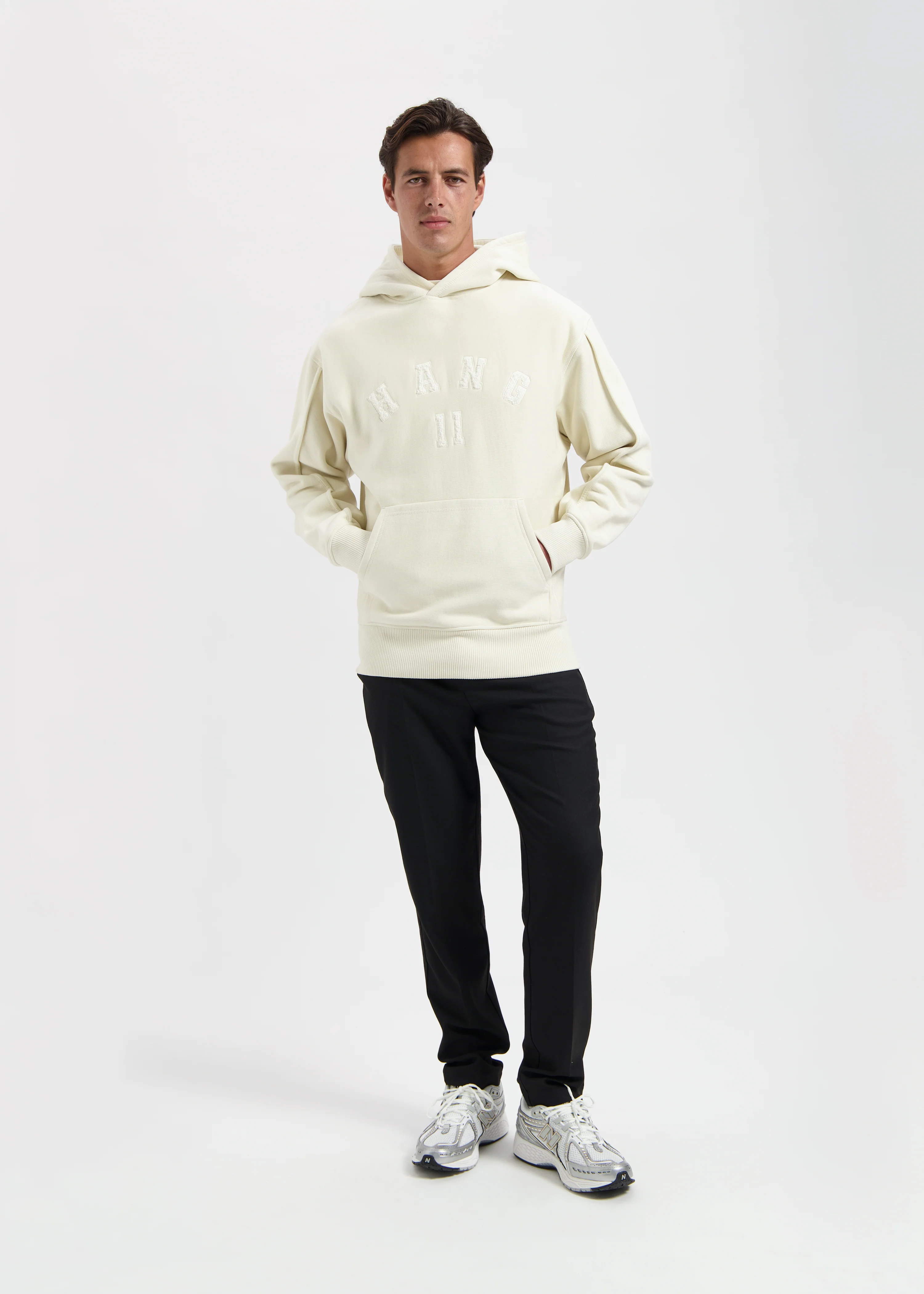 Premium College Hoodie - Sand - Image 4