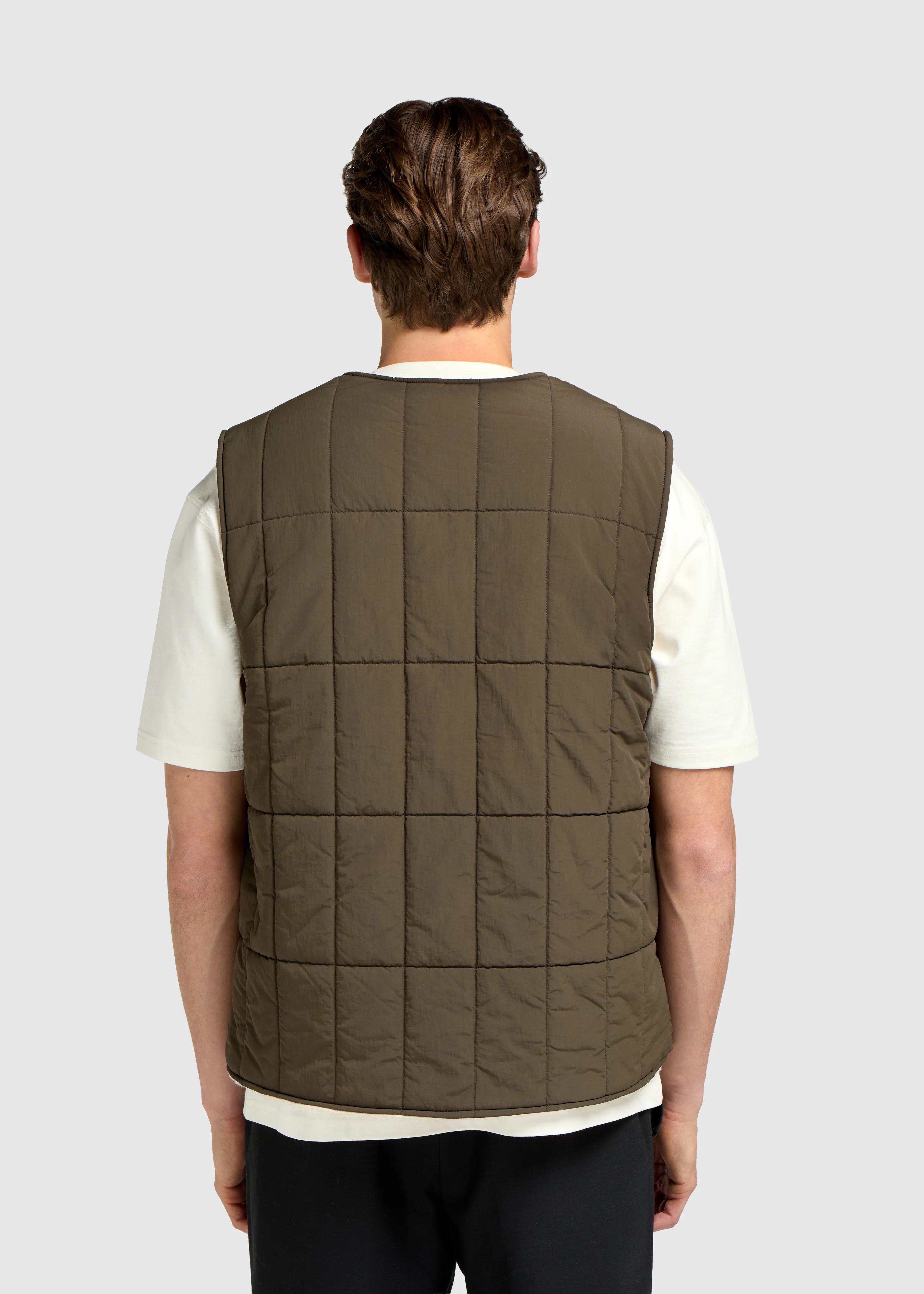 Reversible Teddy Vest - Espresso Brown - Image 2