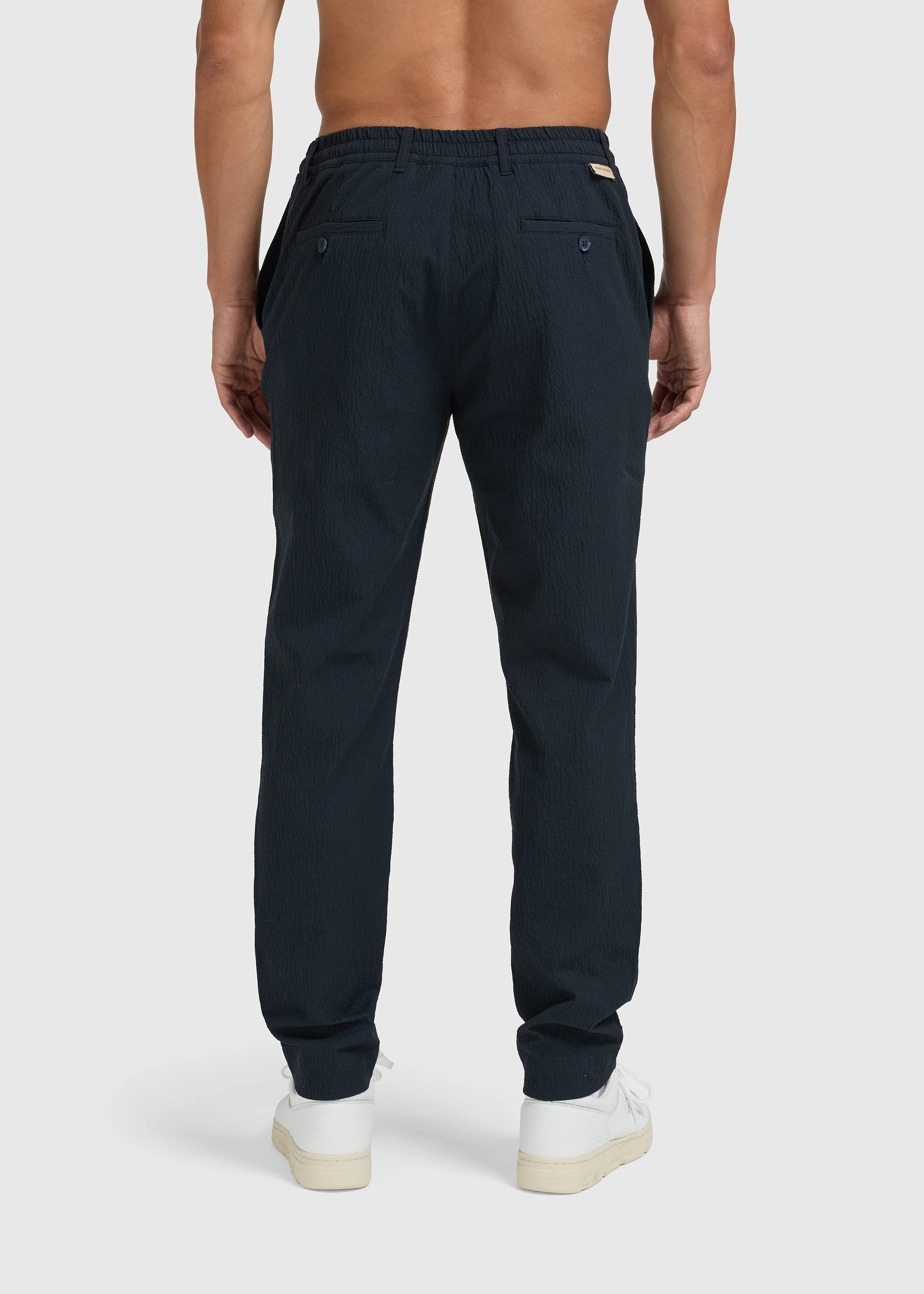 The Seersucker Trouser - Navy Blue - Image 3