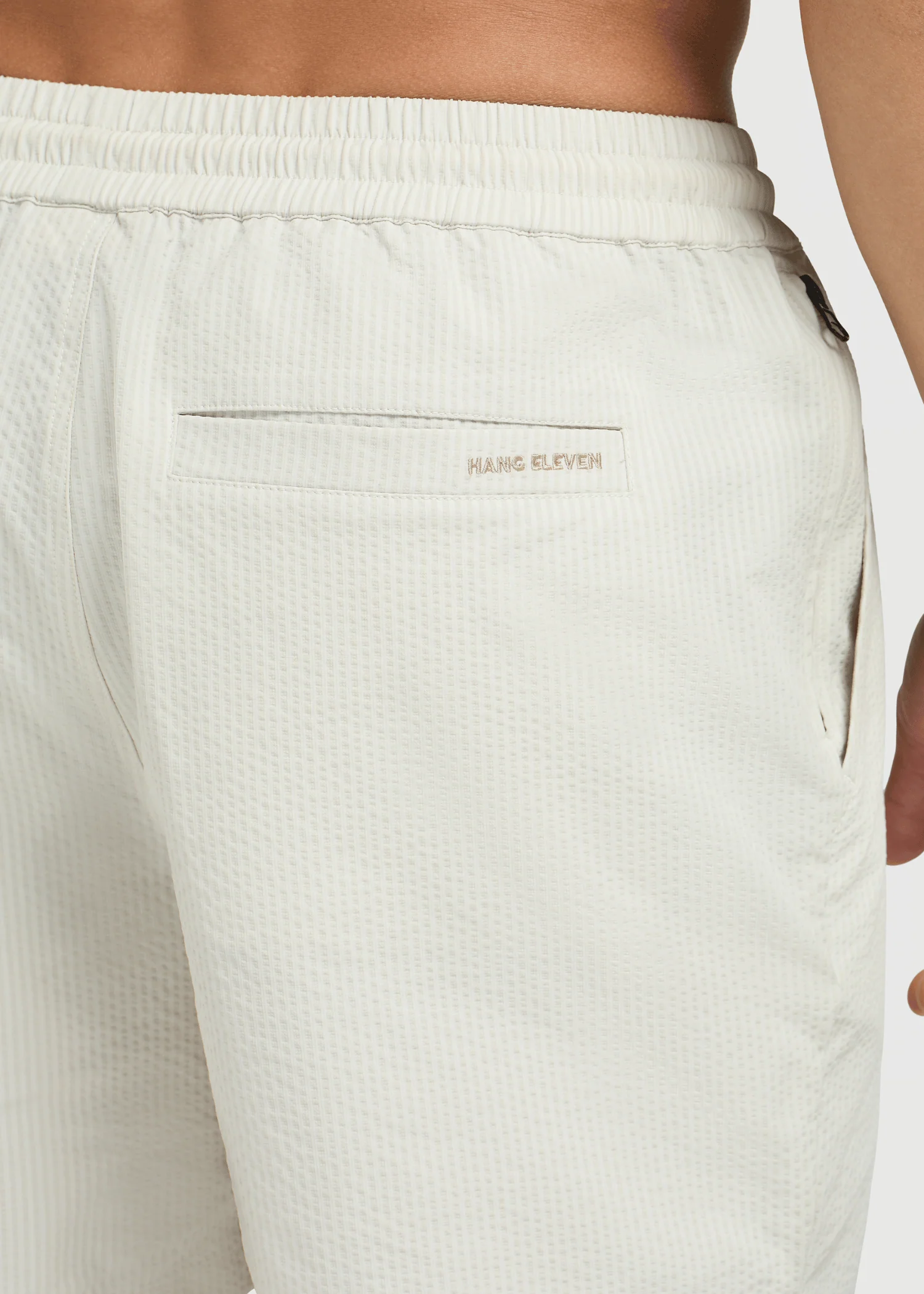 Stripe Seersucker Swim Short - White Sand - Image 5