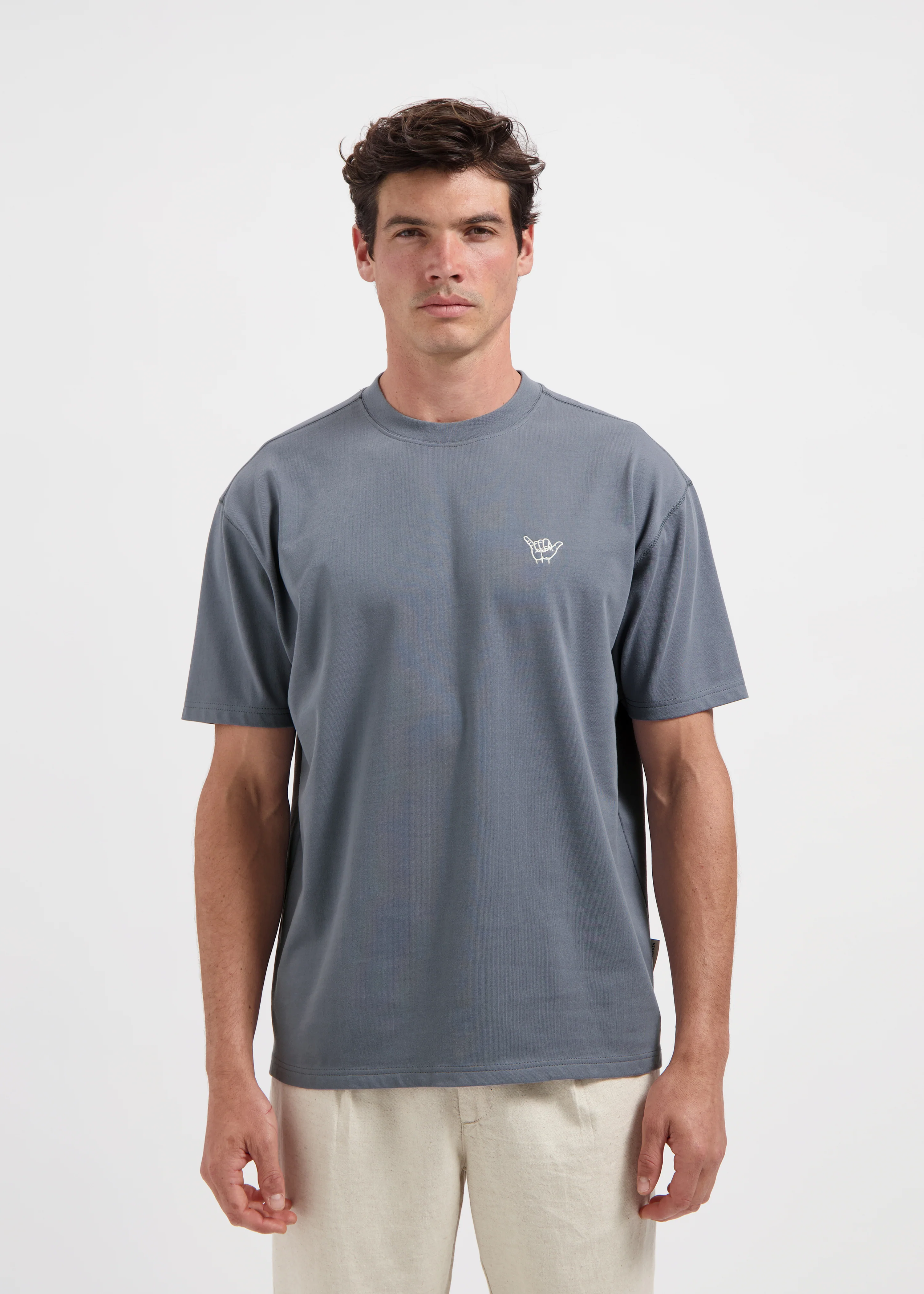 Shaka Tee - Stone Grey