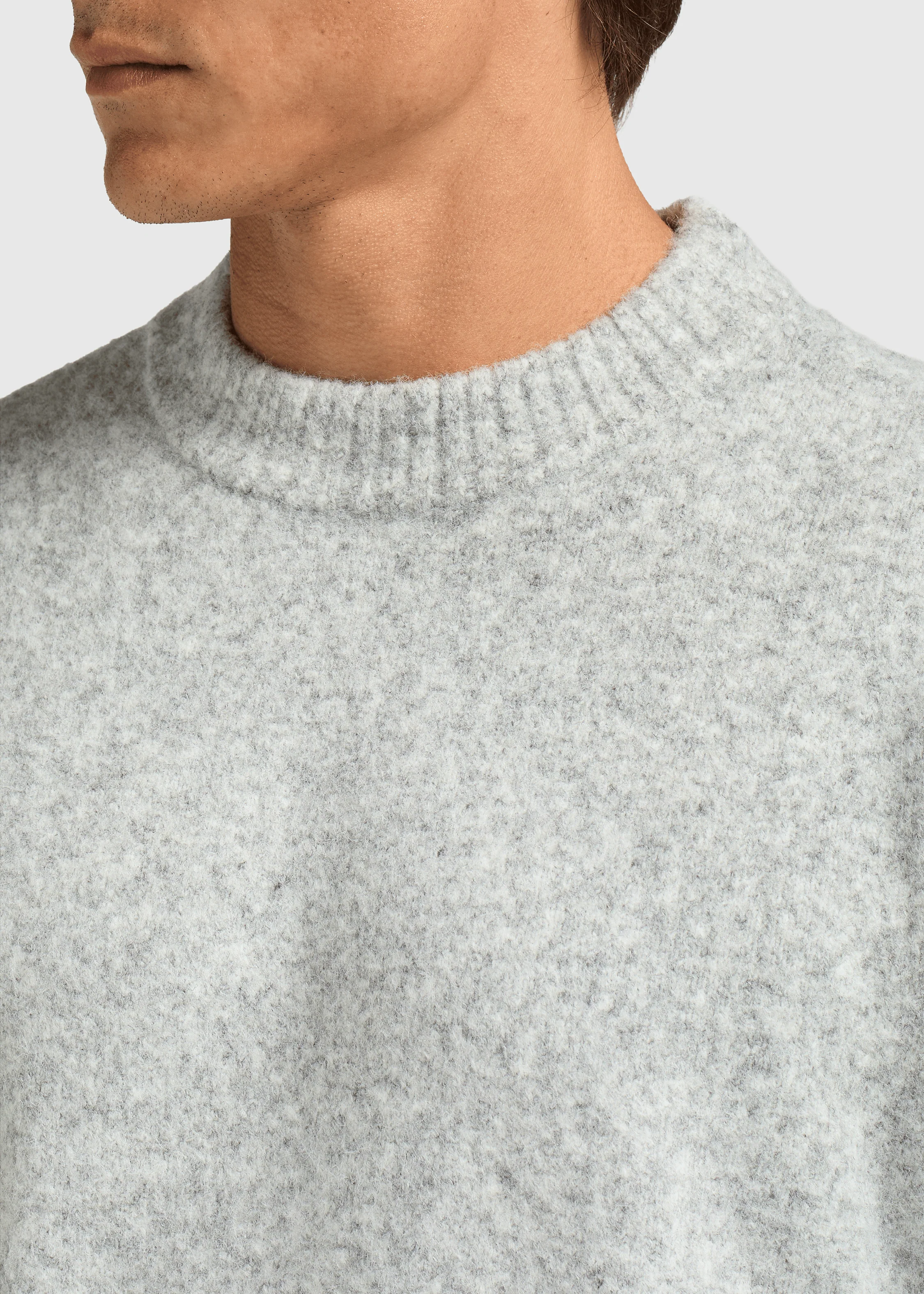 Soft Knit Crewneck - Grey Melee - Image 4