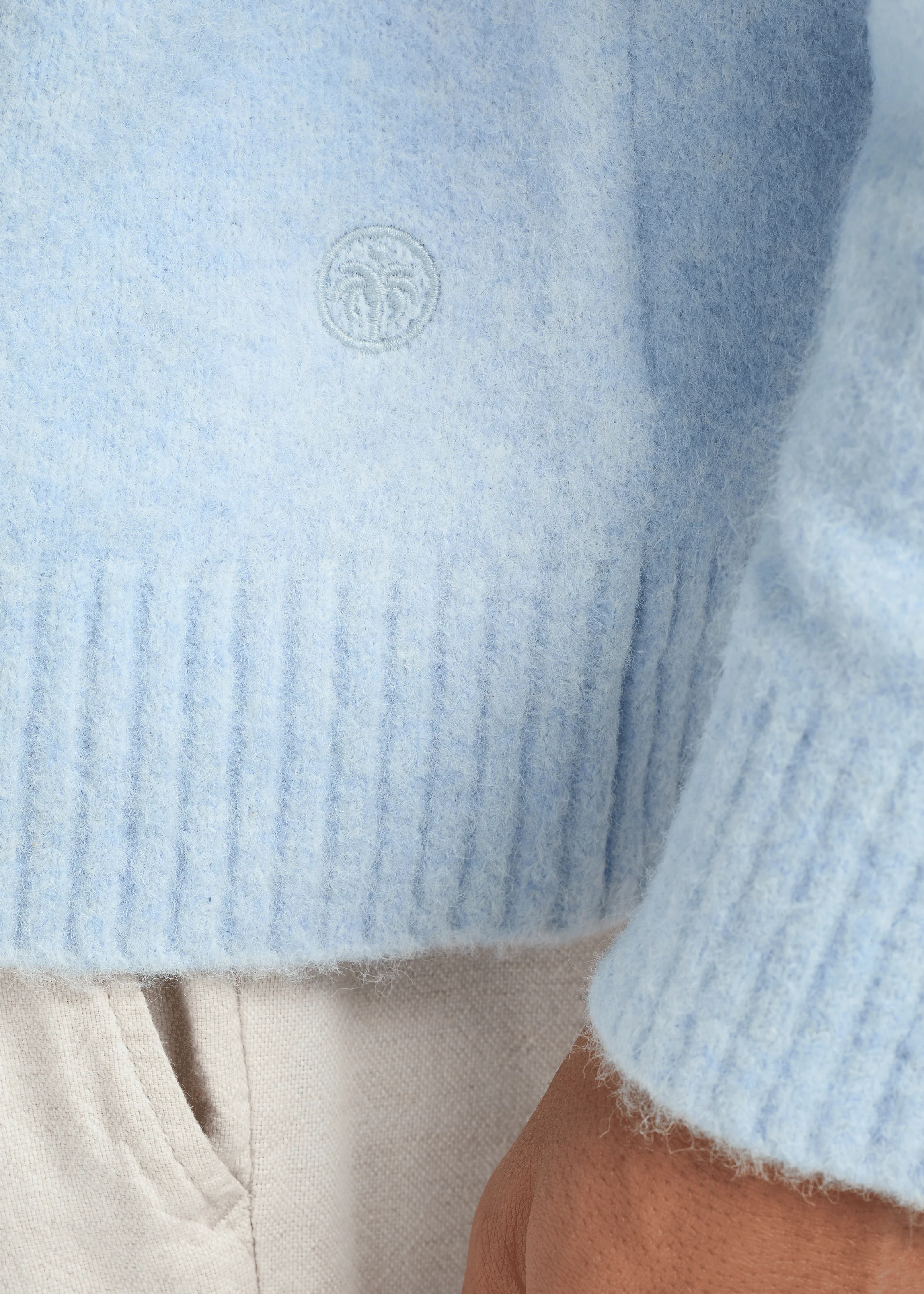 Soft Knit Crewneck - Light Blue - Image 4