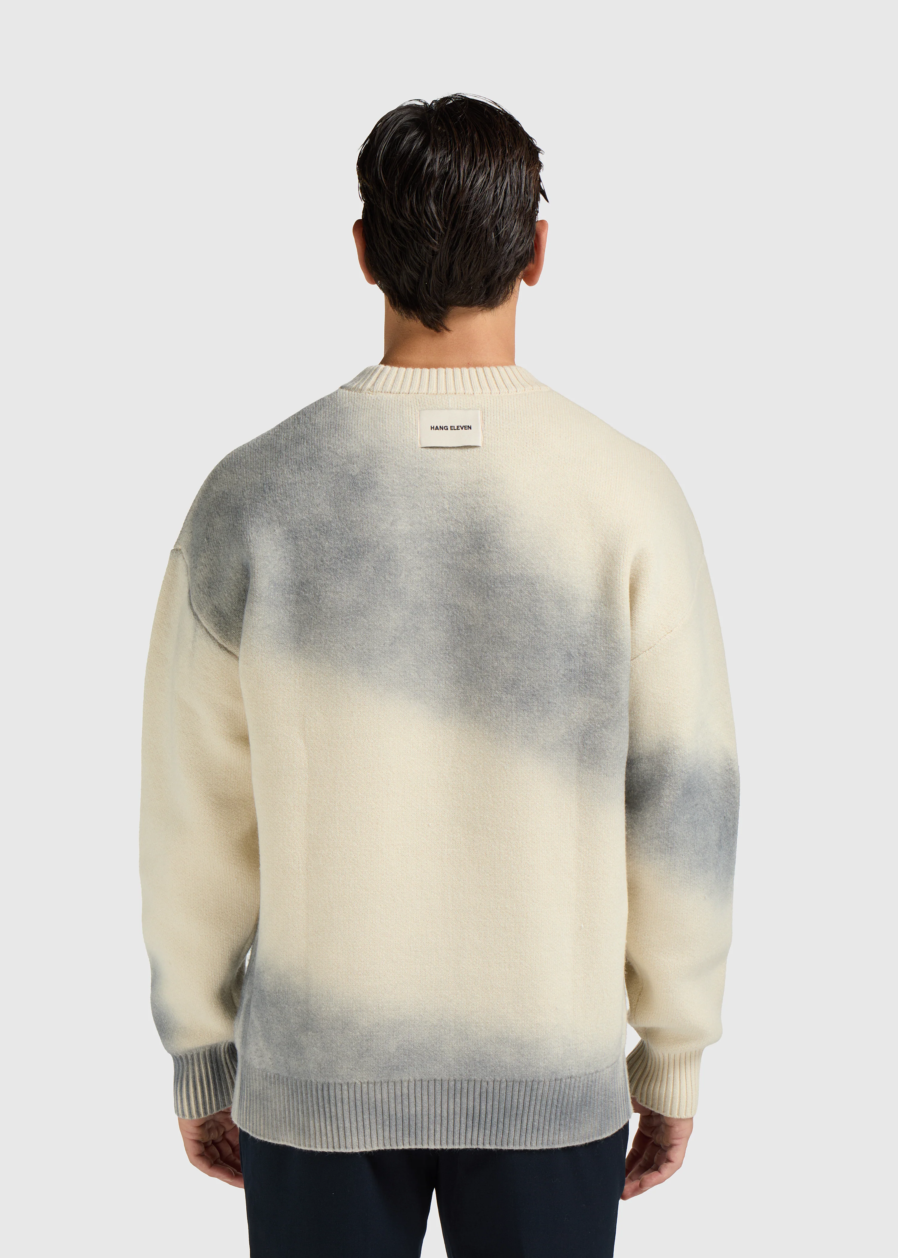 Spray Knit Crewneck - Stone Grey - Image 2
