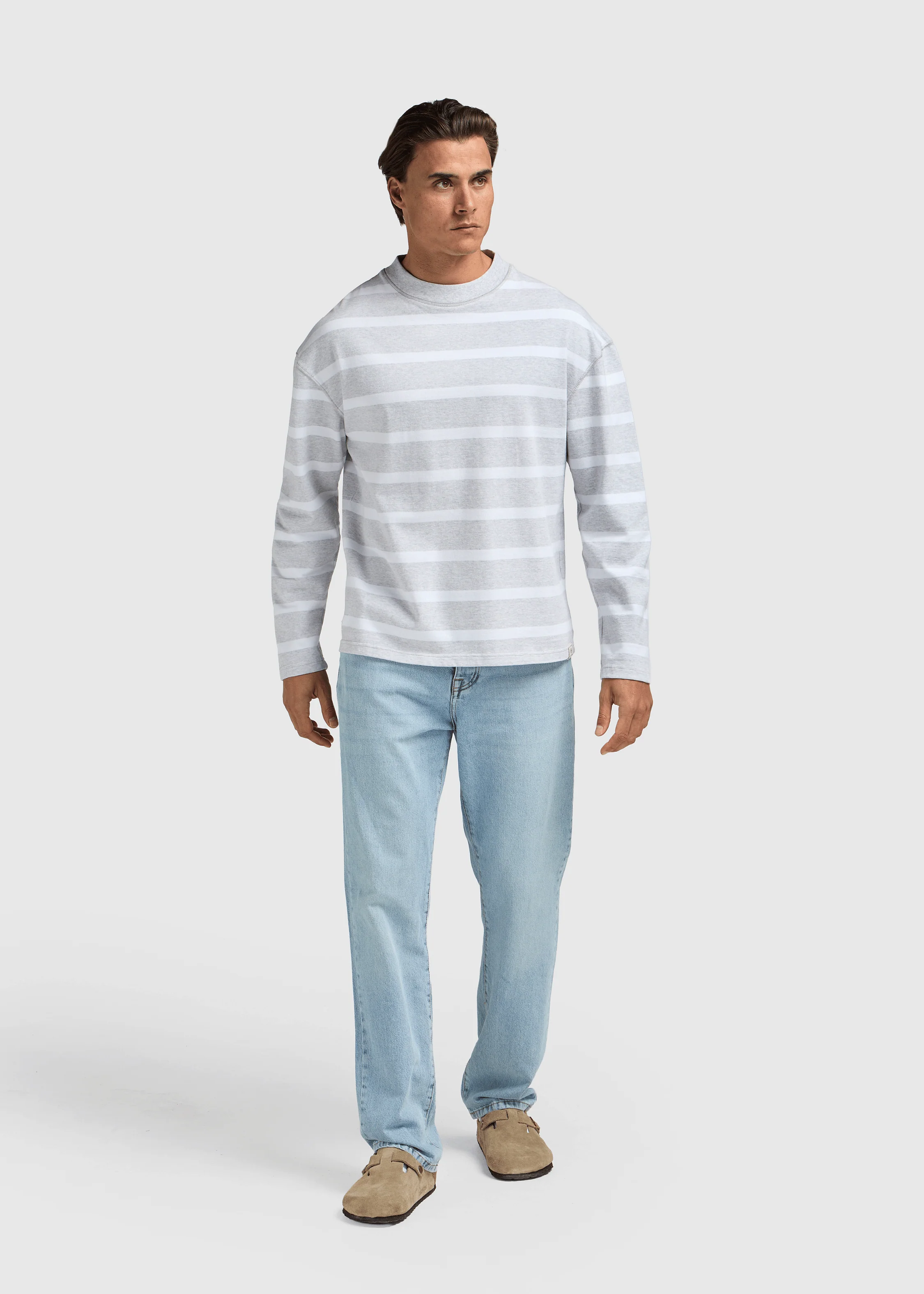 Stripe Longsleeve - Grey Melee - Image 5