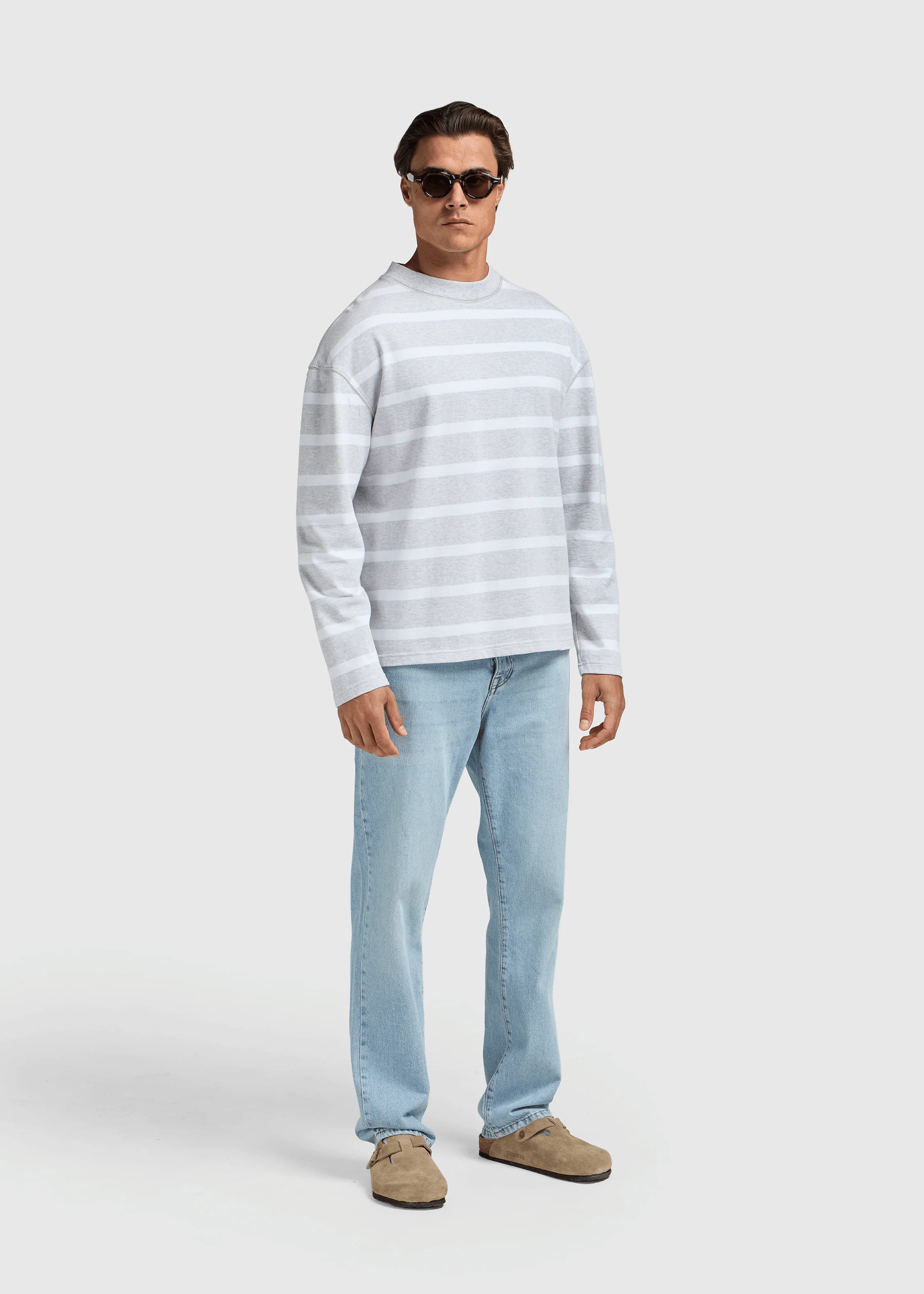 Stripe Longsleeve - Grey Melee - Image 6