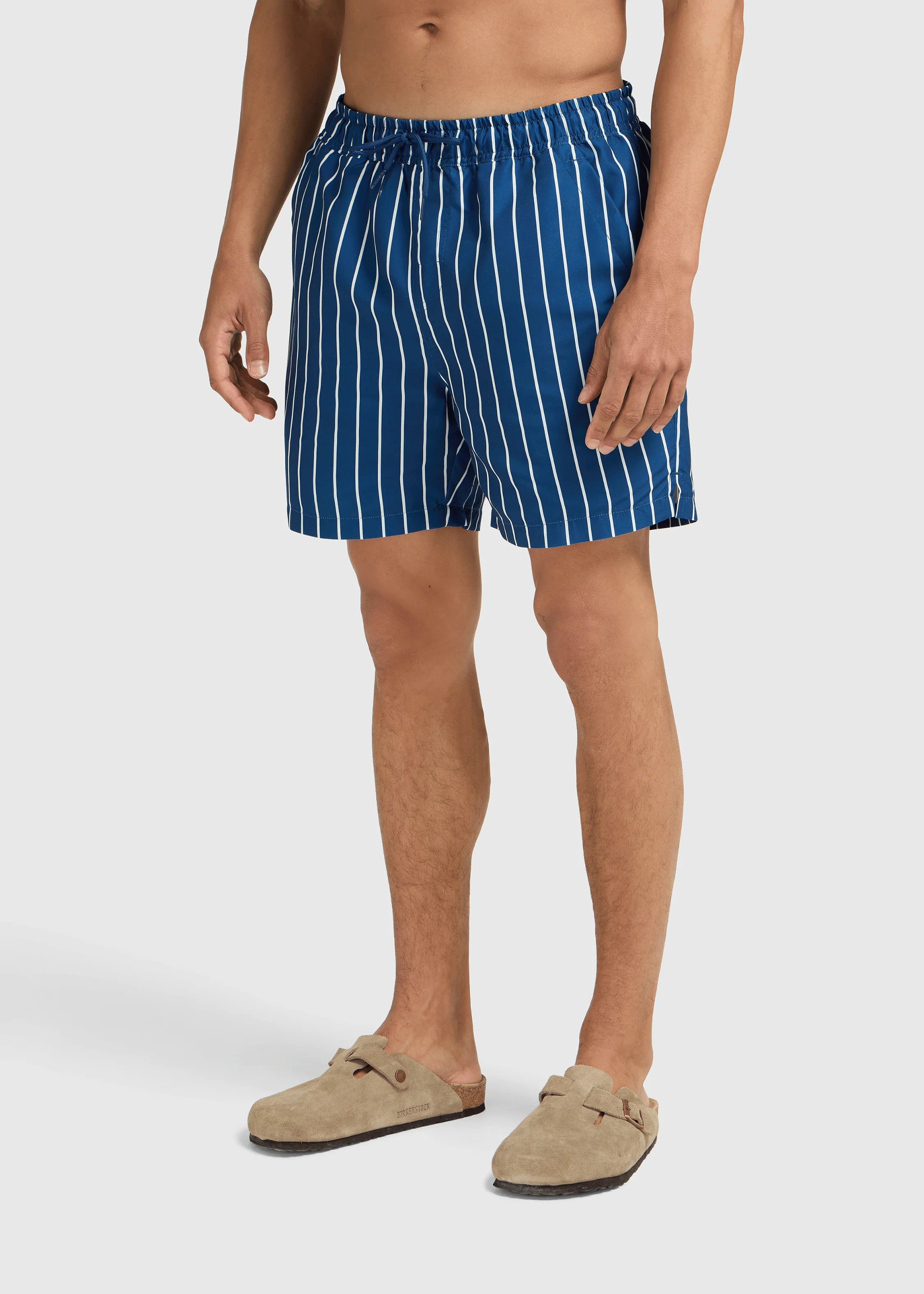 Striped Swim Short - Navy