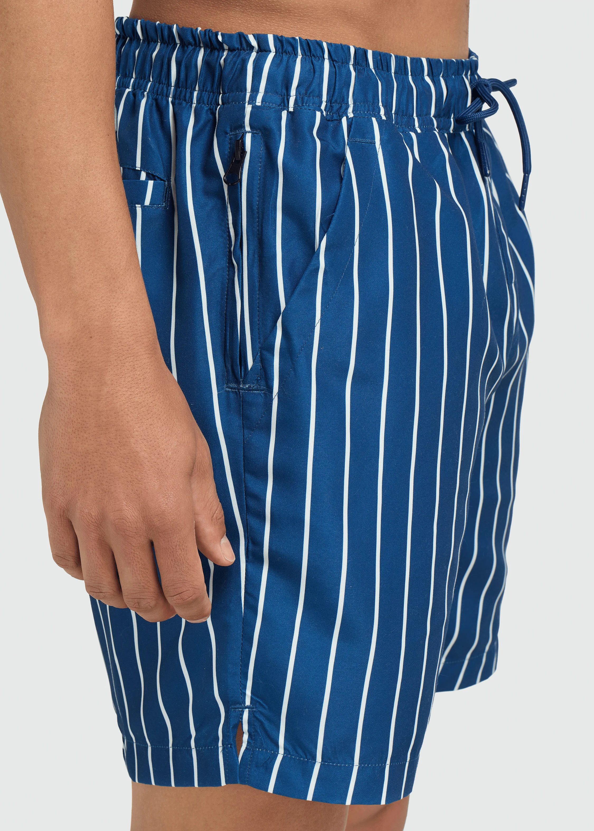 Striped Swim Short - Navy - Image 6