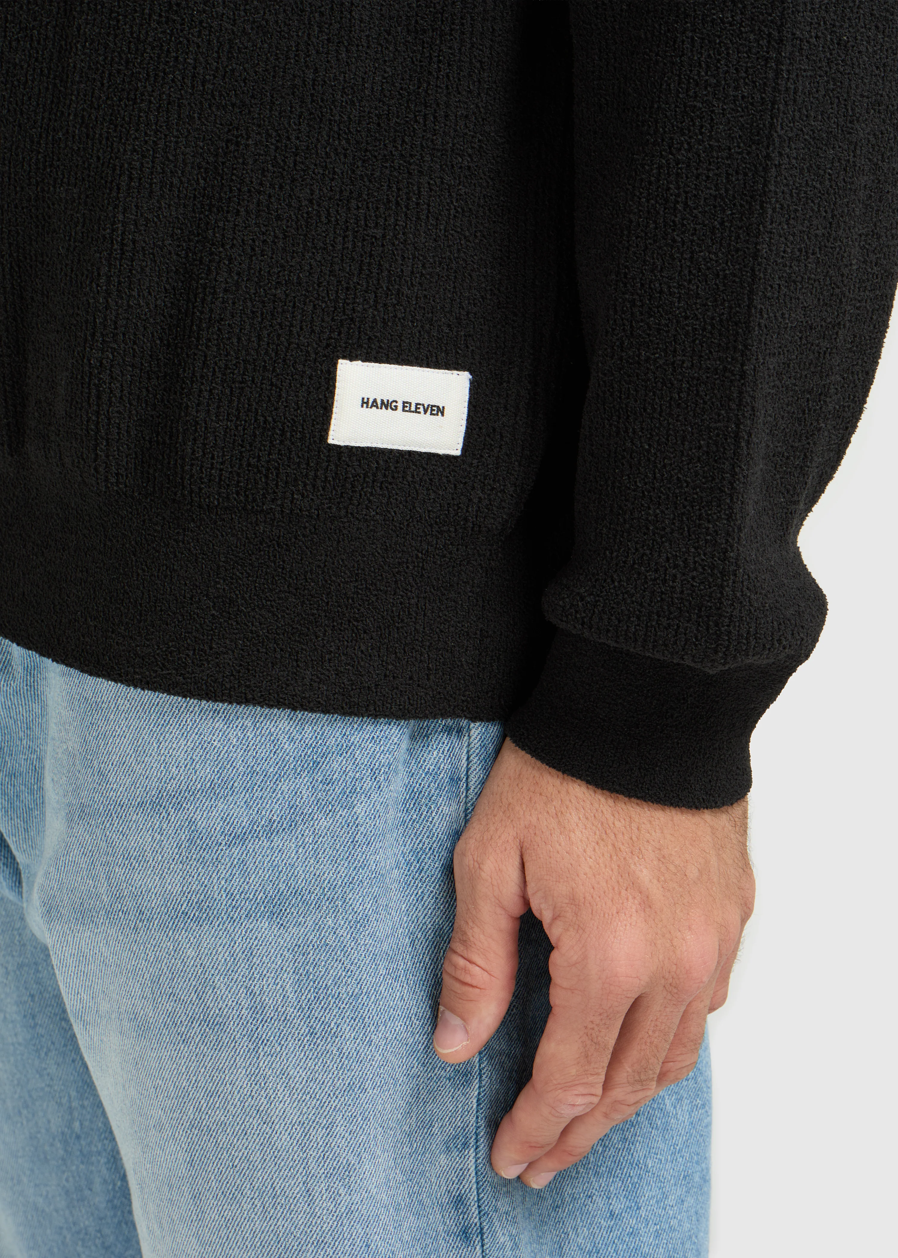 Structure Knit Crewneck - Midnight Black - Image 3
