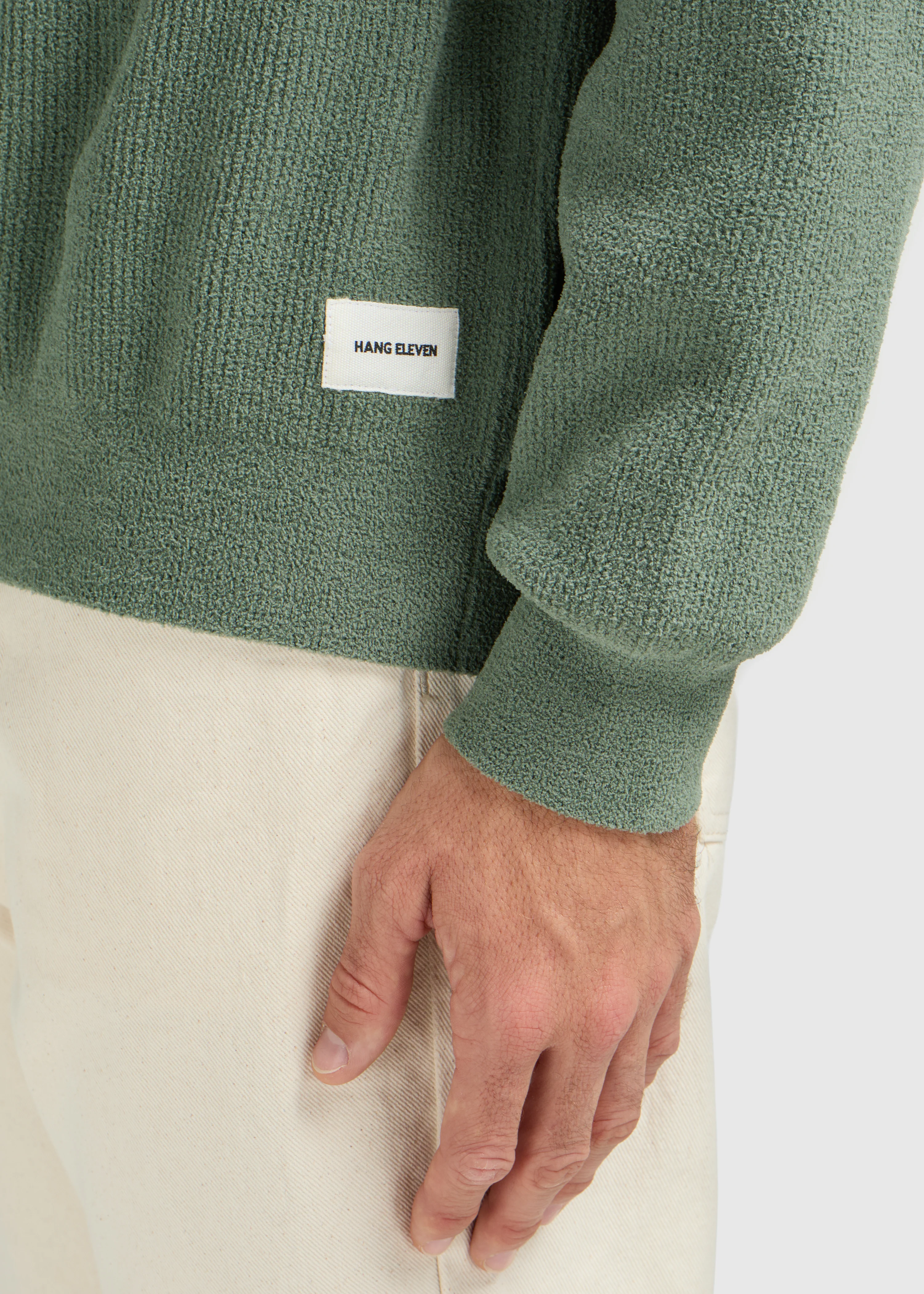 Structure Knit Crewneck - Slate Green - Image 4