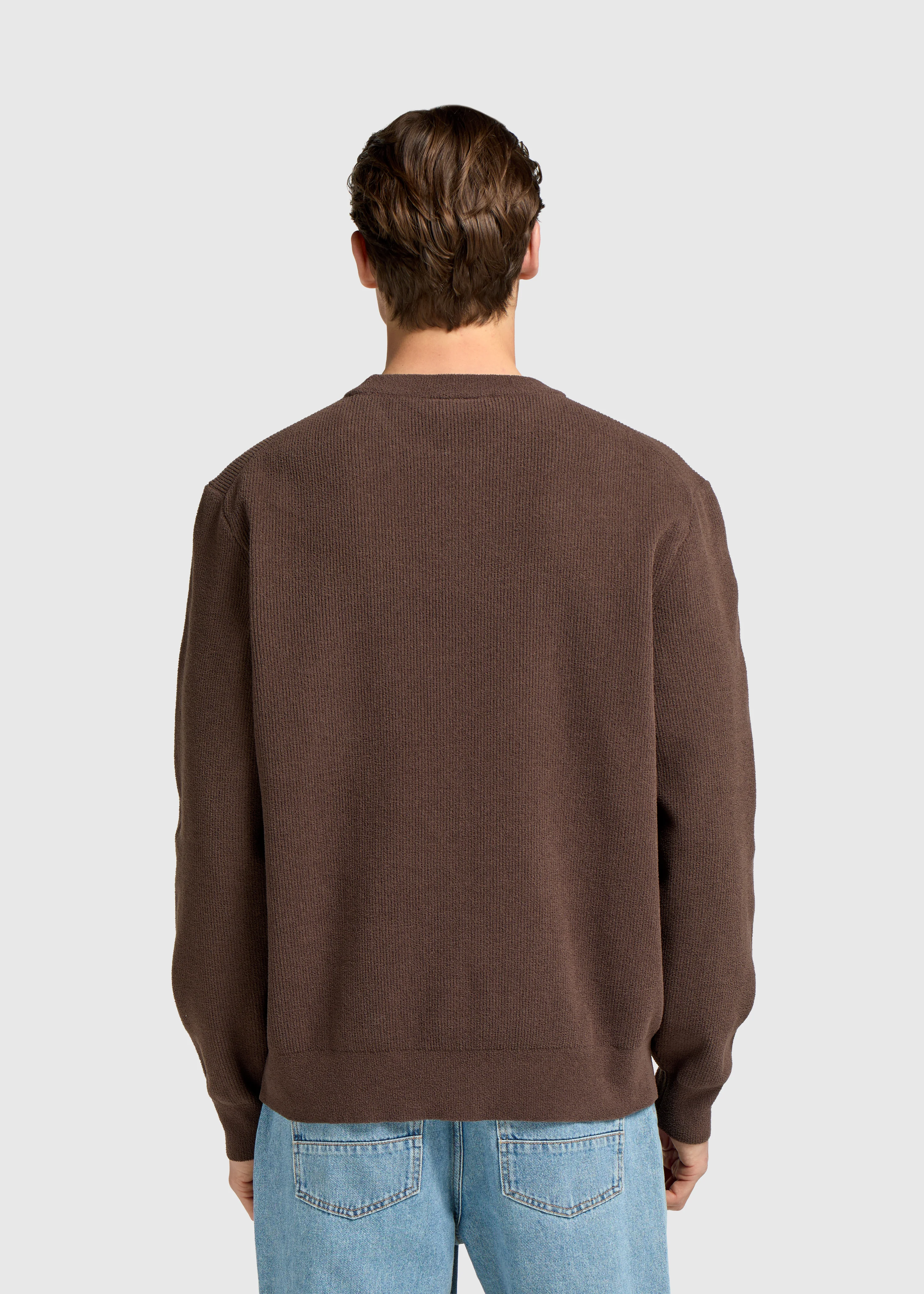 Structure Knit Crewneck - Espresso - Image 2