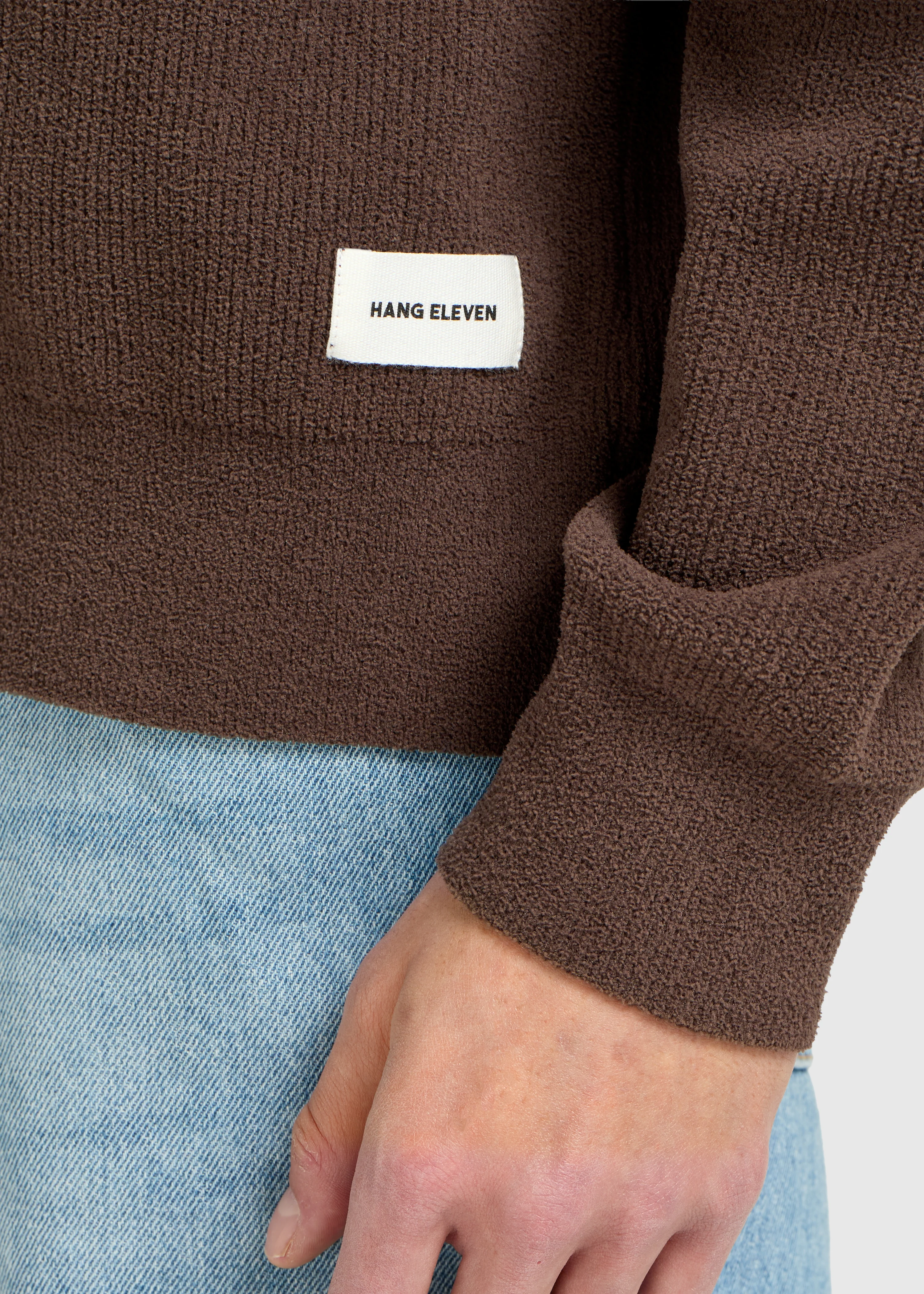 Structure Knit Crewneck - Espresso - Image 5
