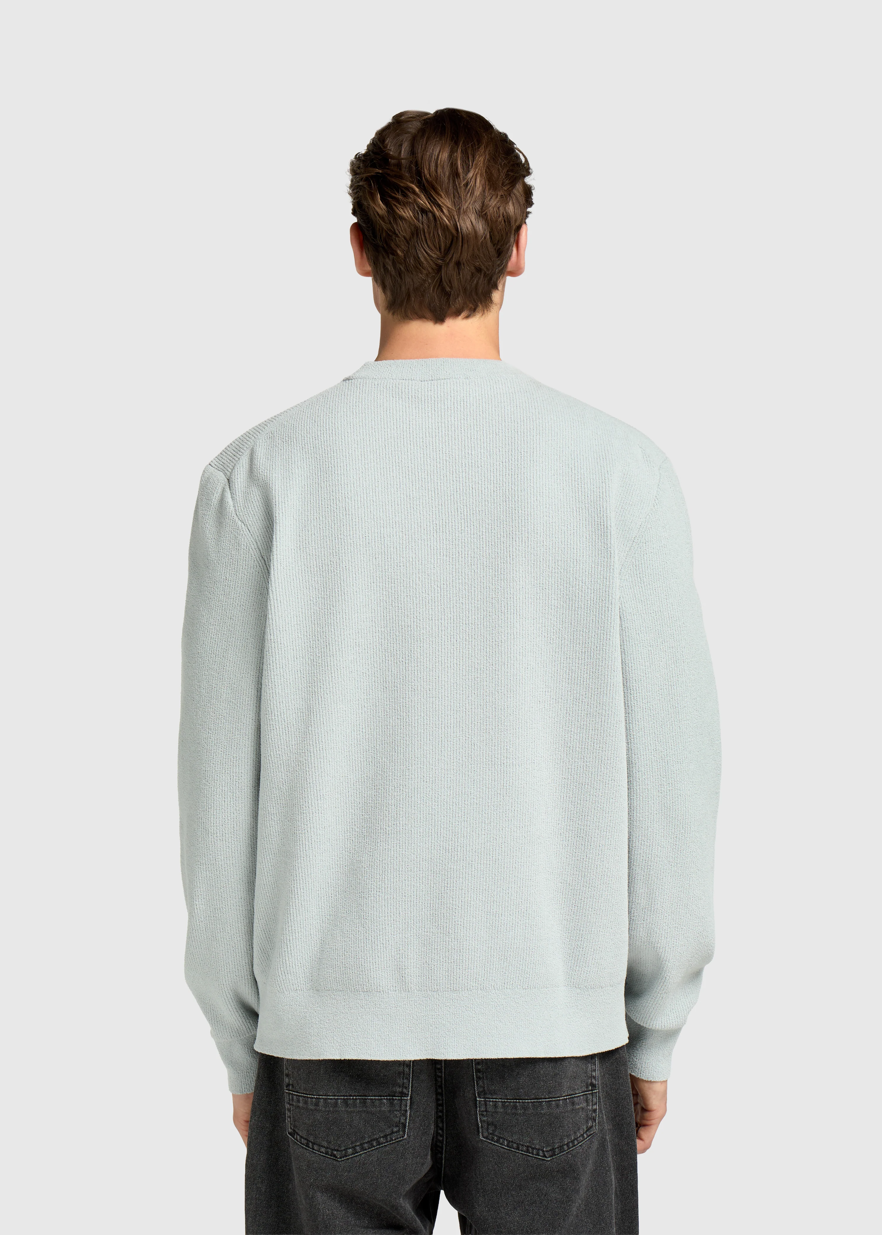 Structure Knit Crewneck - Light Blue - Image 2