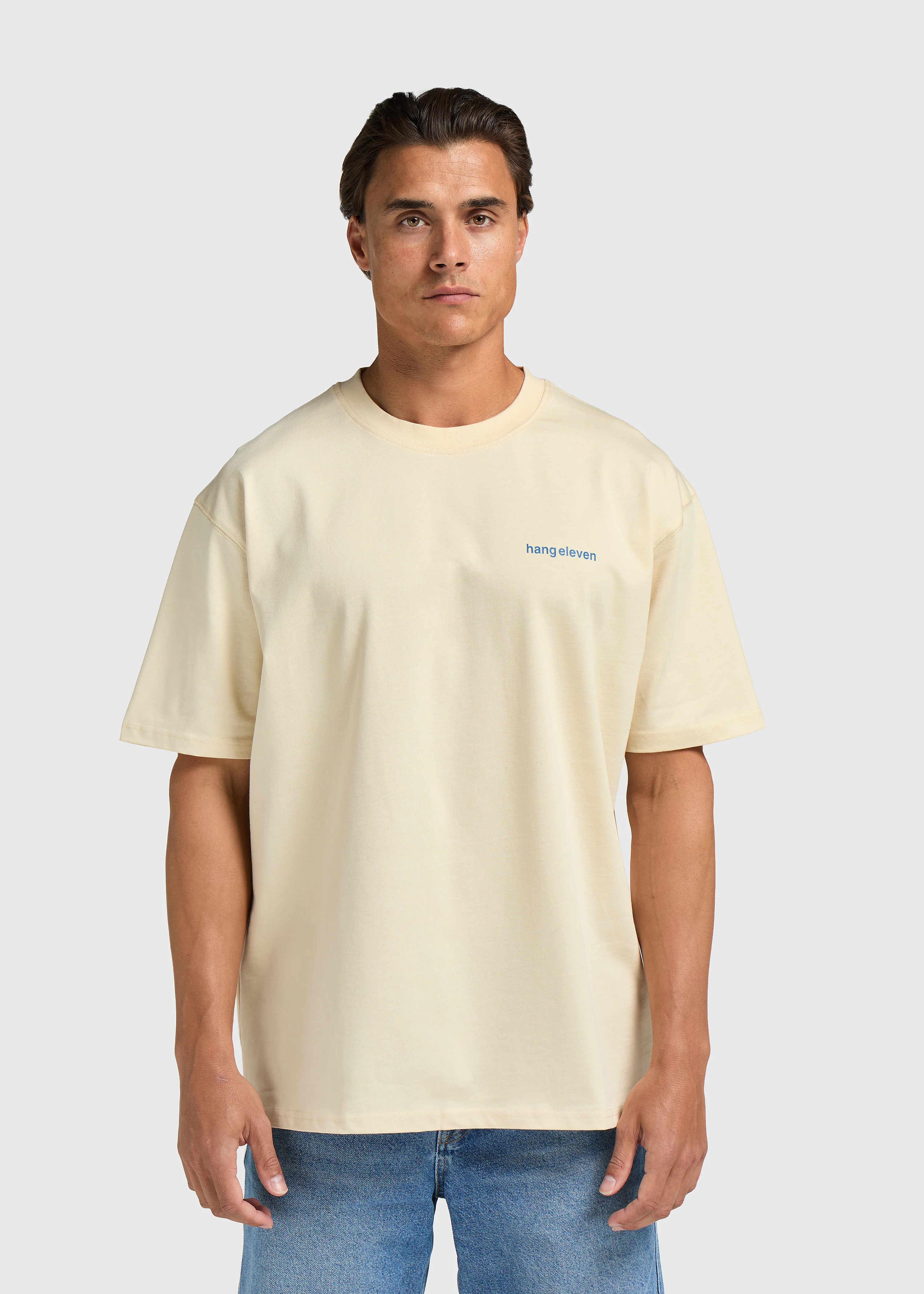 Brand Embro Tee - White Sand - Image 3