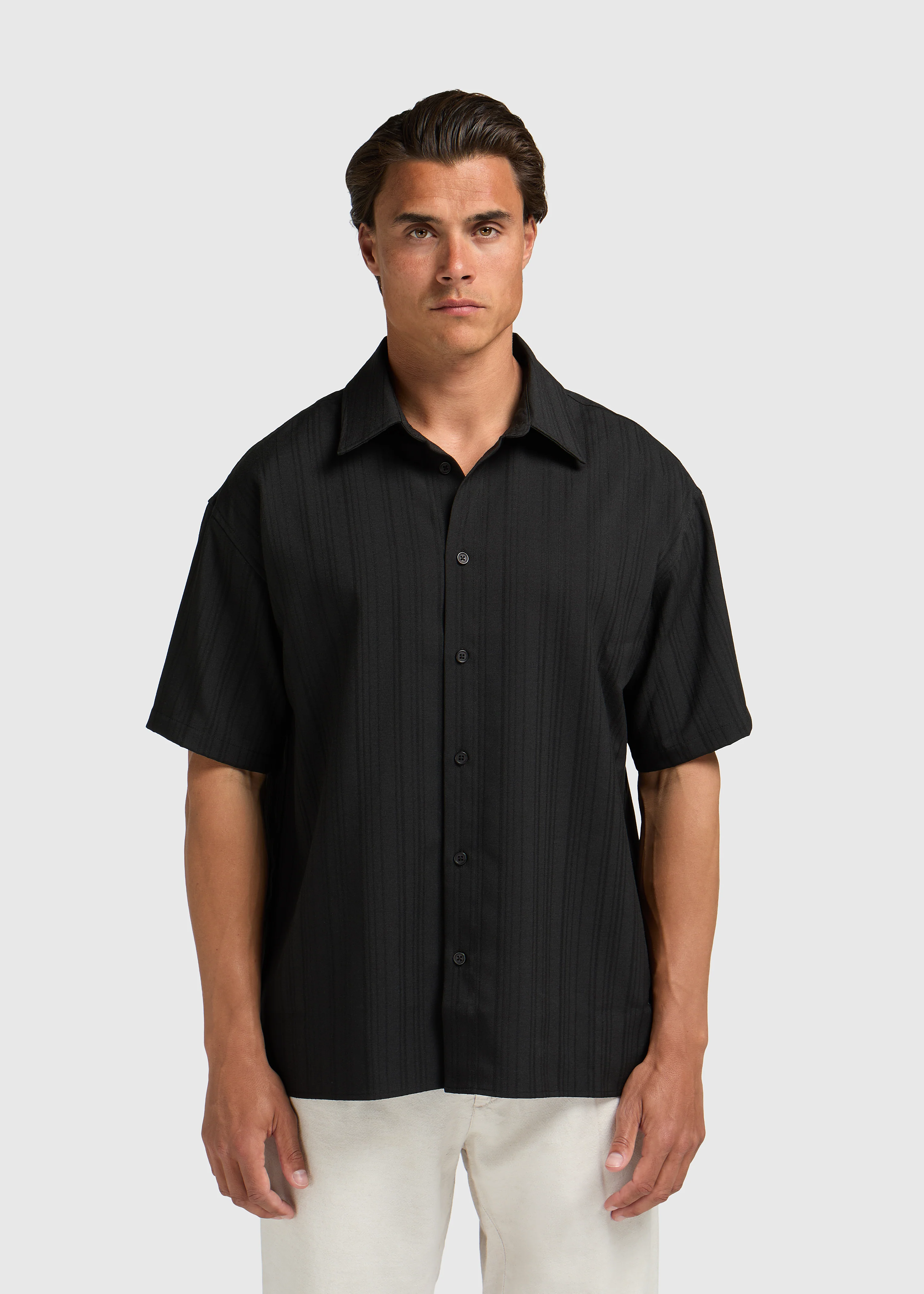 Jacquard Summer shirt - Black