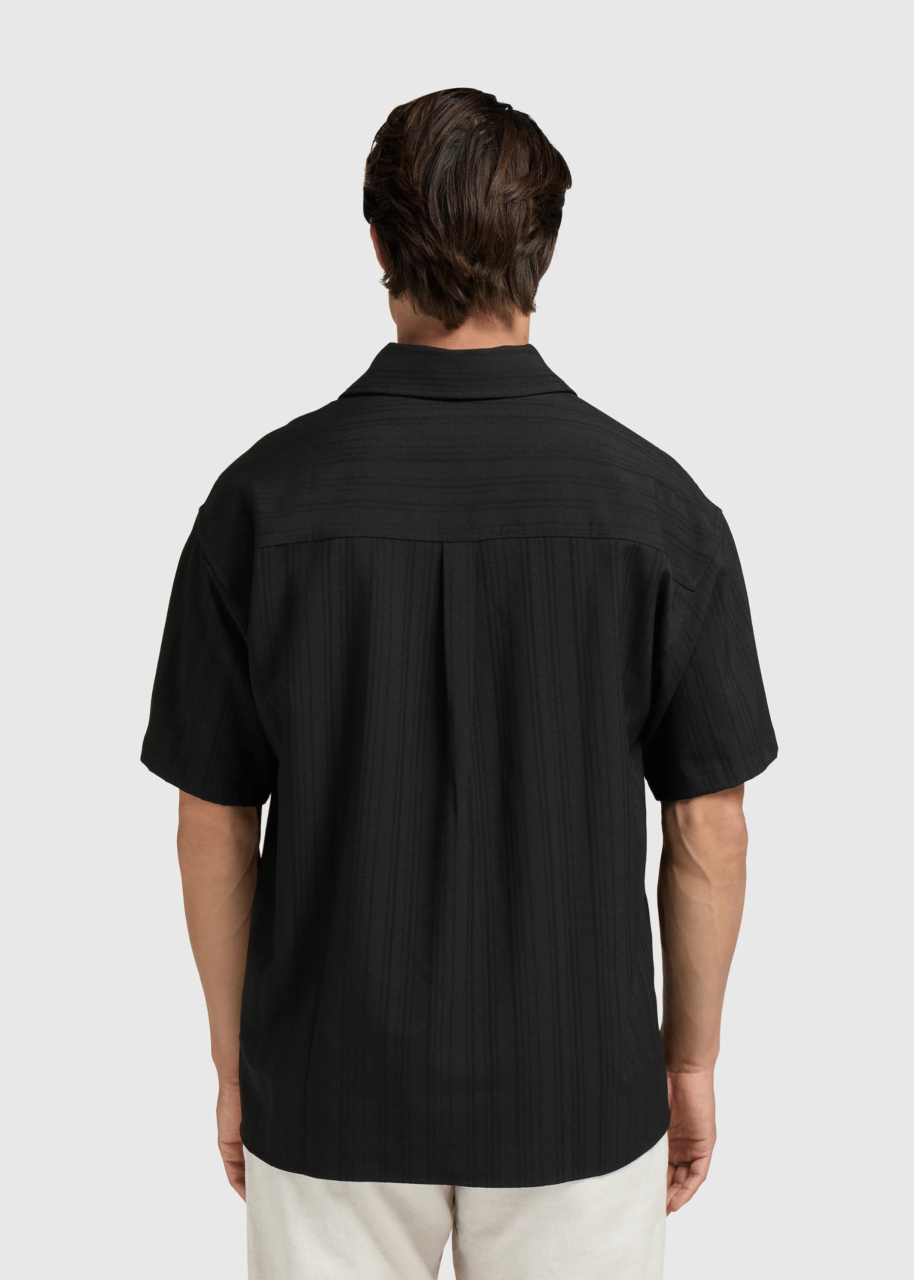 Jacquard Summer shirt - Black - Image 2