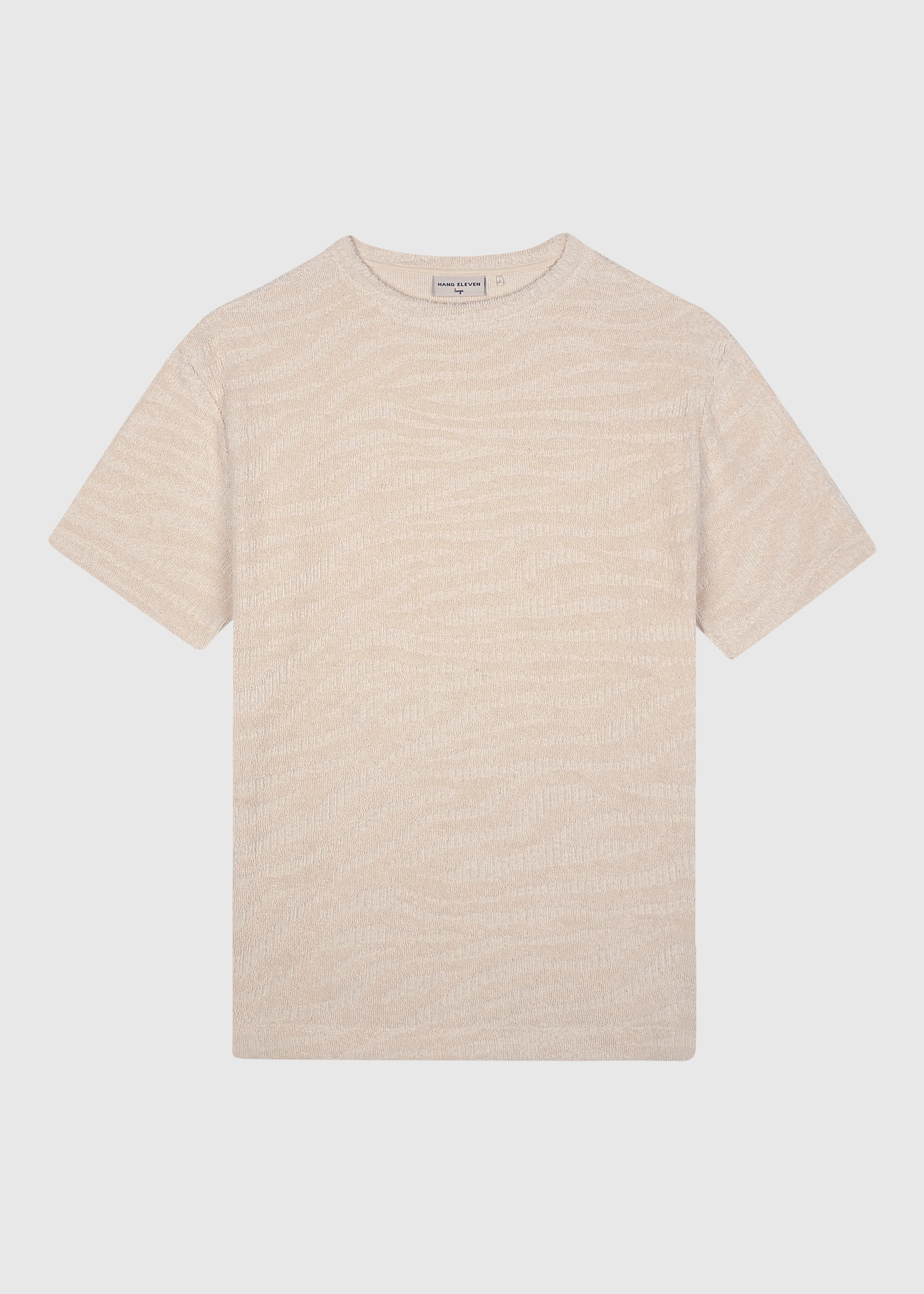 Terry Jacquard Tee - Sand - Image 3