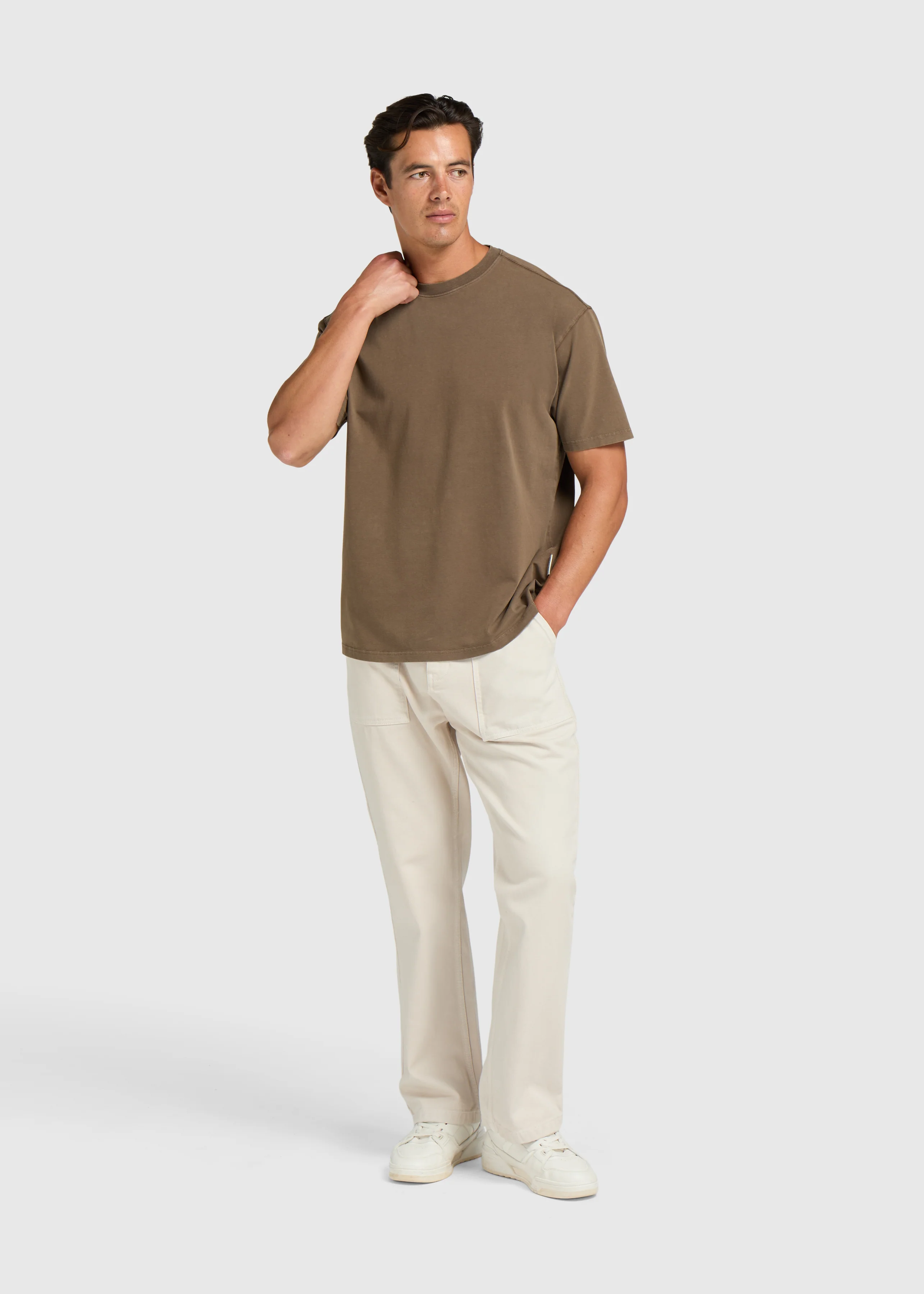 Tide Basic Tee - Washed Brown - Image 5