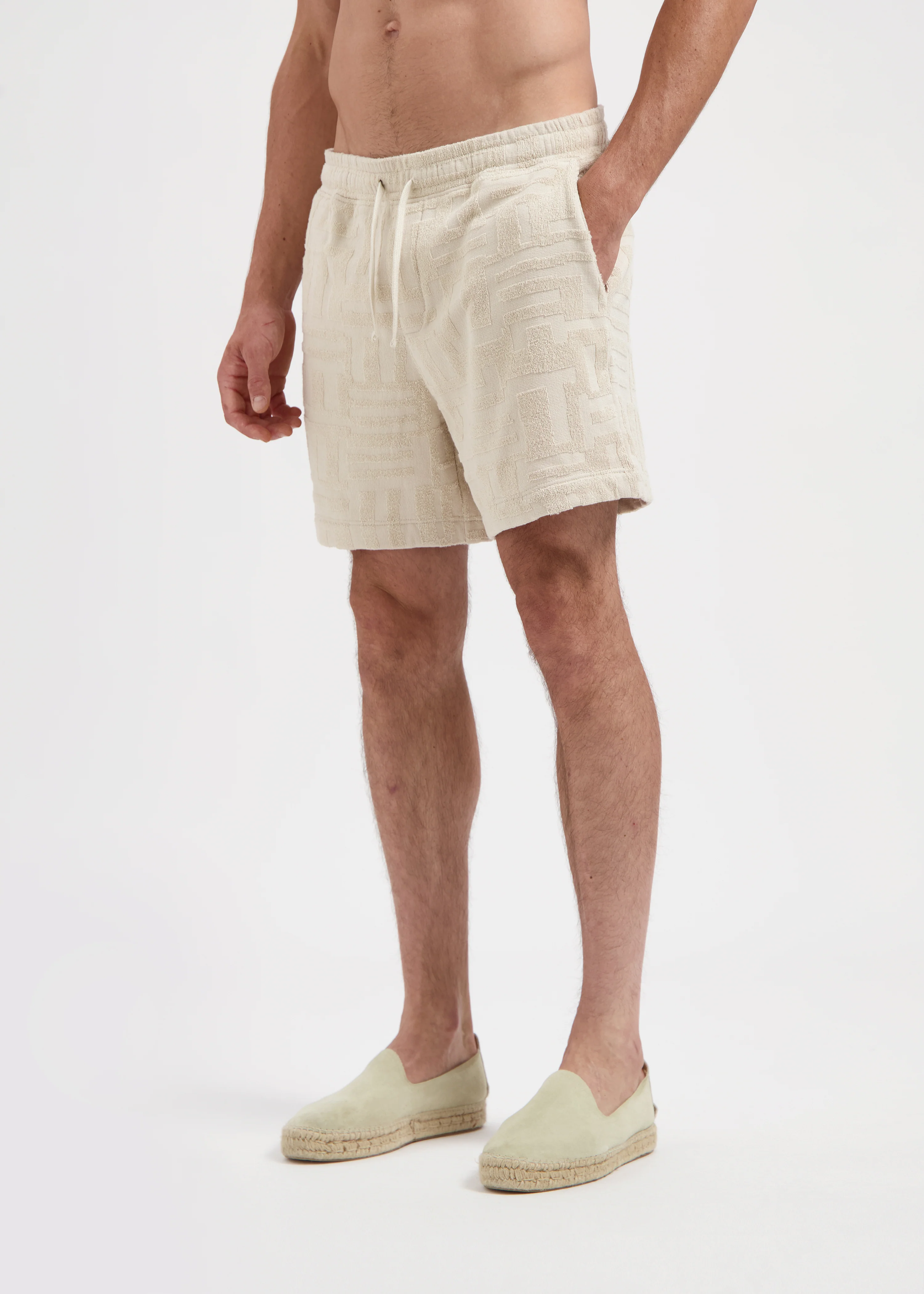 Toweling Jacquard Short - Sand