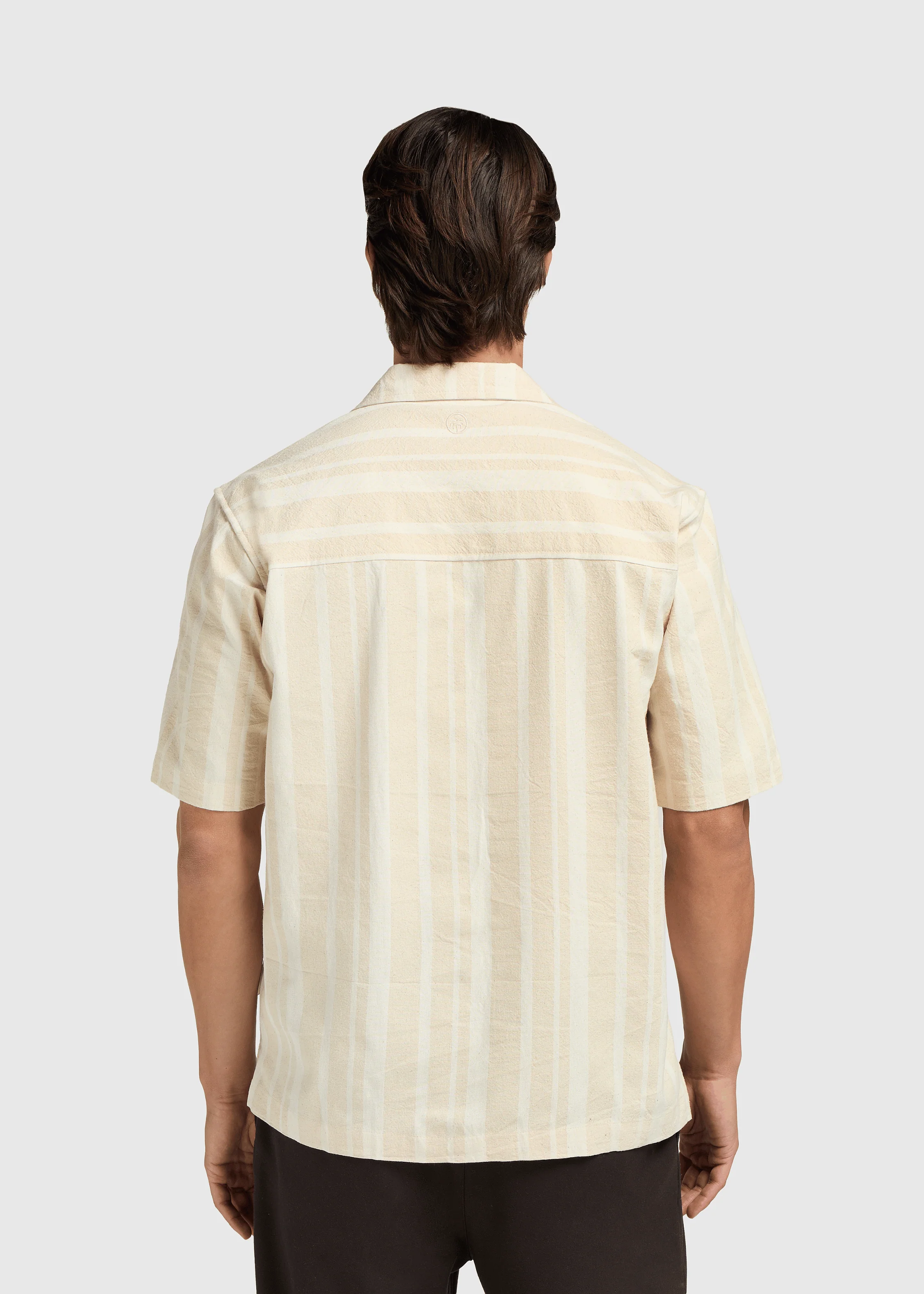 Premium Stripe Shirt - Sand - Image 3