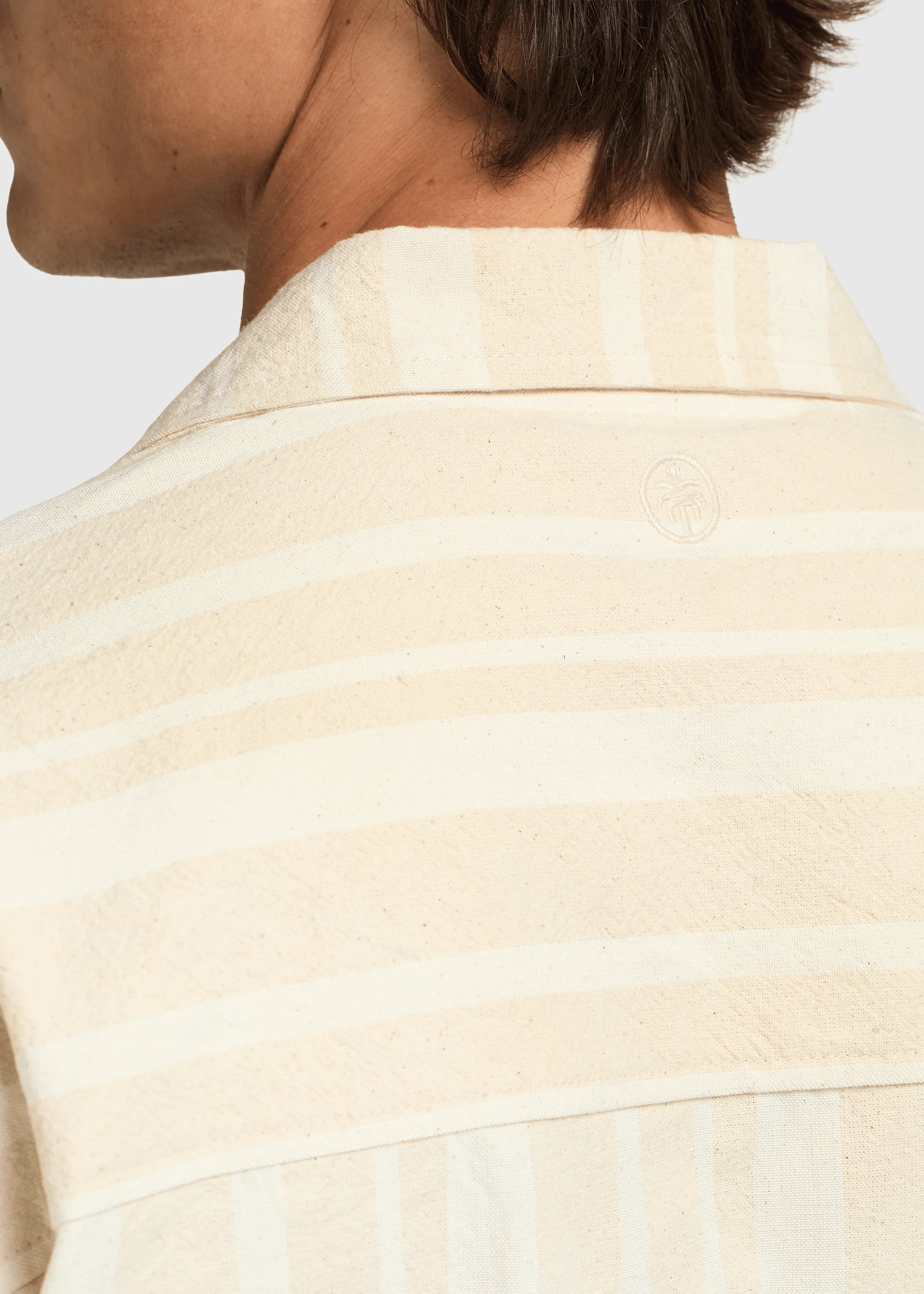 Premium Stripe Shirt - Sand - Image 5