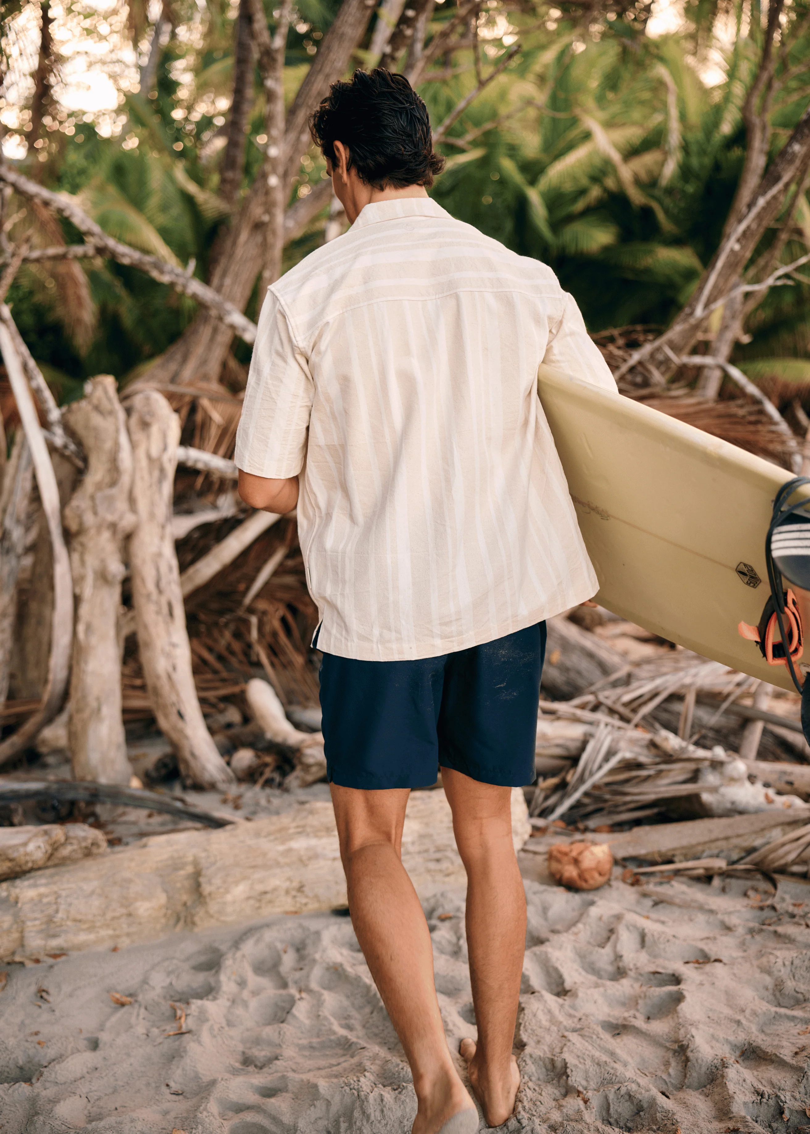 Premium Stripe Shirt - Sand - Image 7