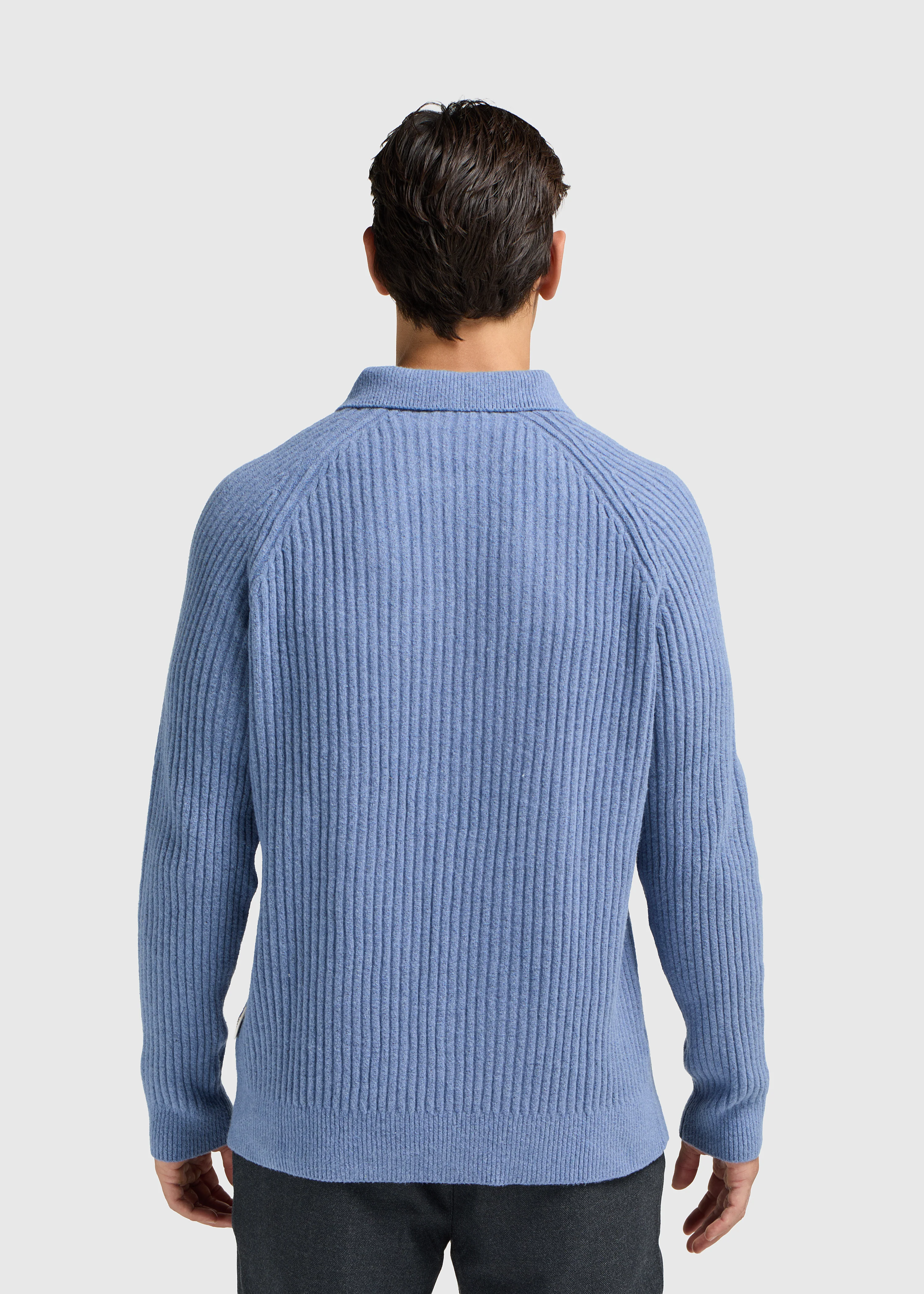 Soft Structure Polo - Blue Melange - Image 2