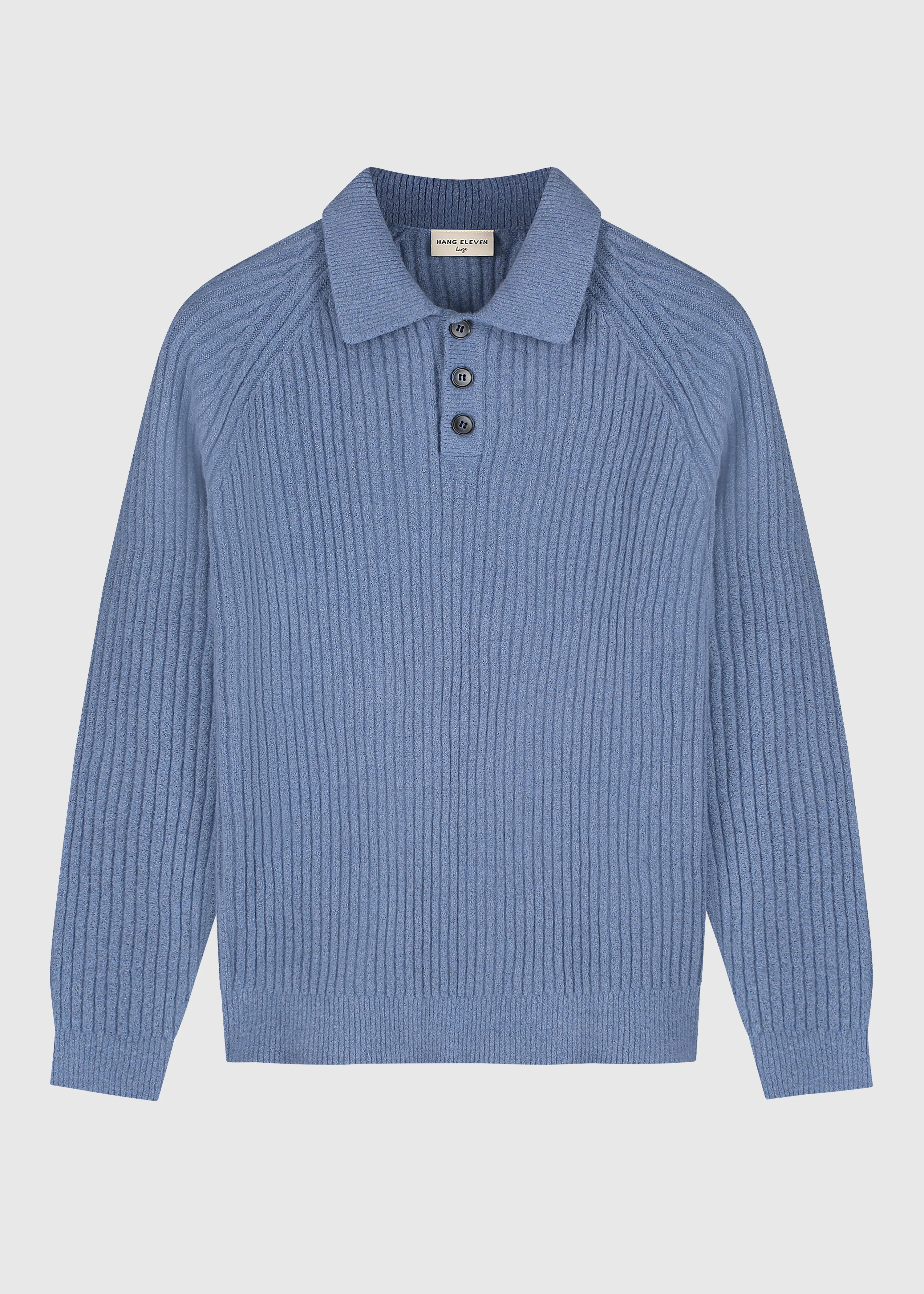 Soft Structure Polo - Blue Melange - Image 3