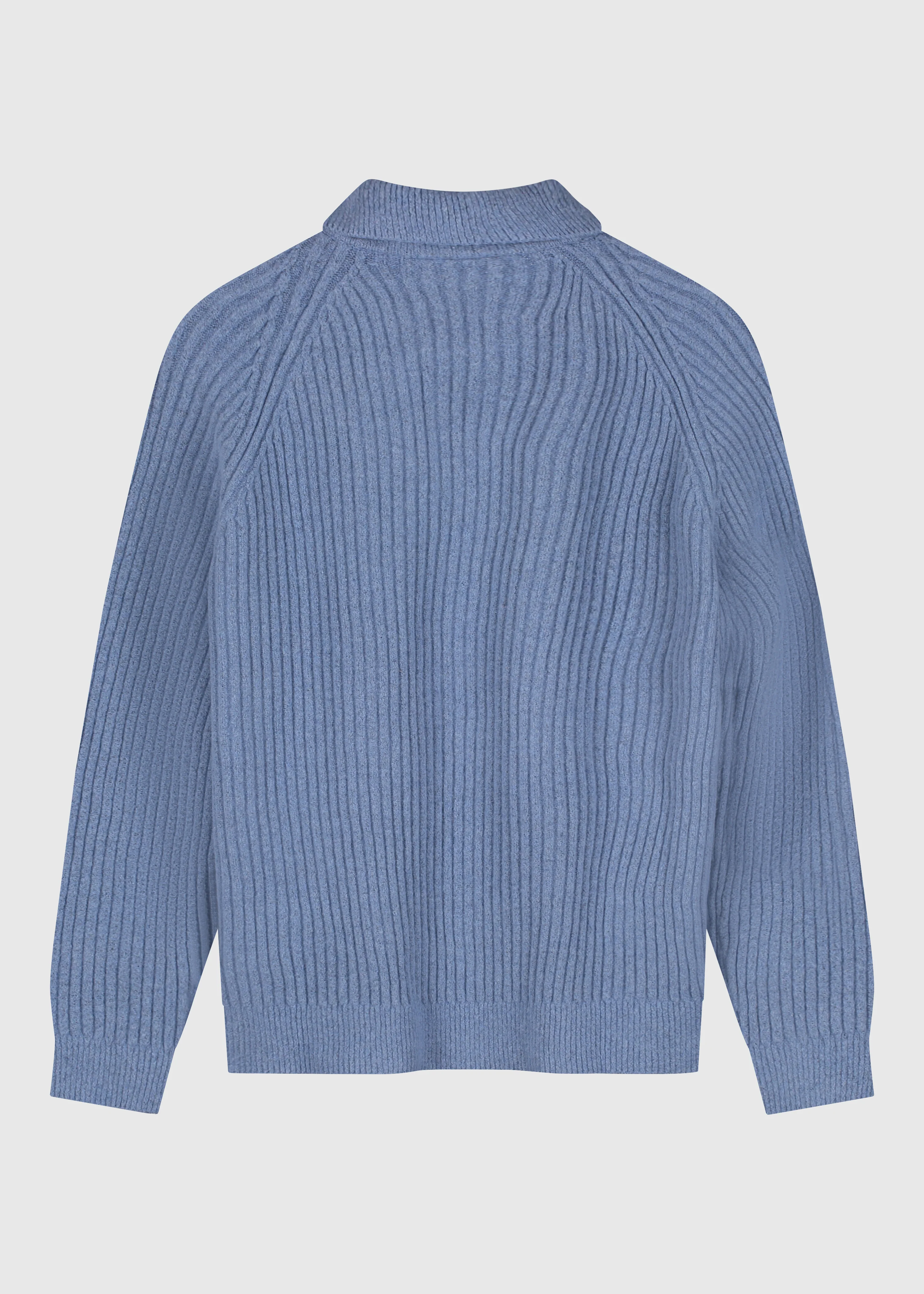 Soft Structure Polo - Blue Melange - Image 4