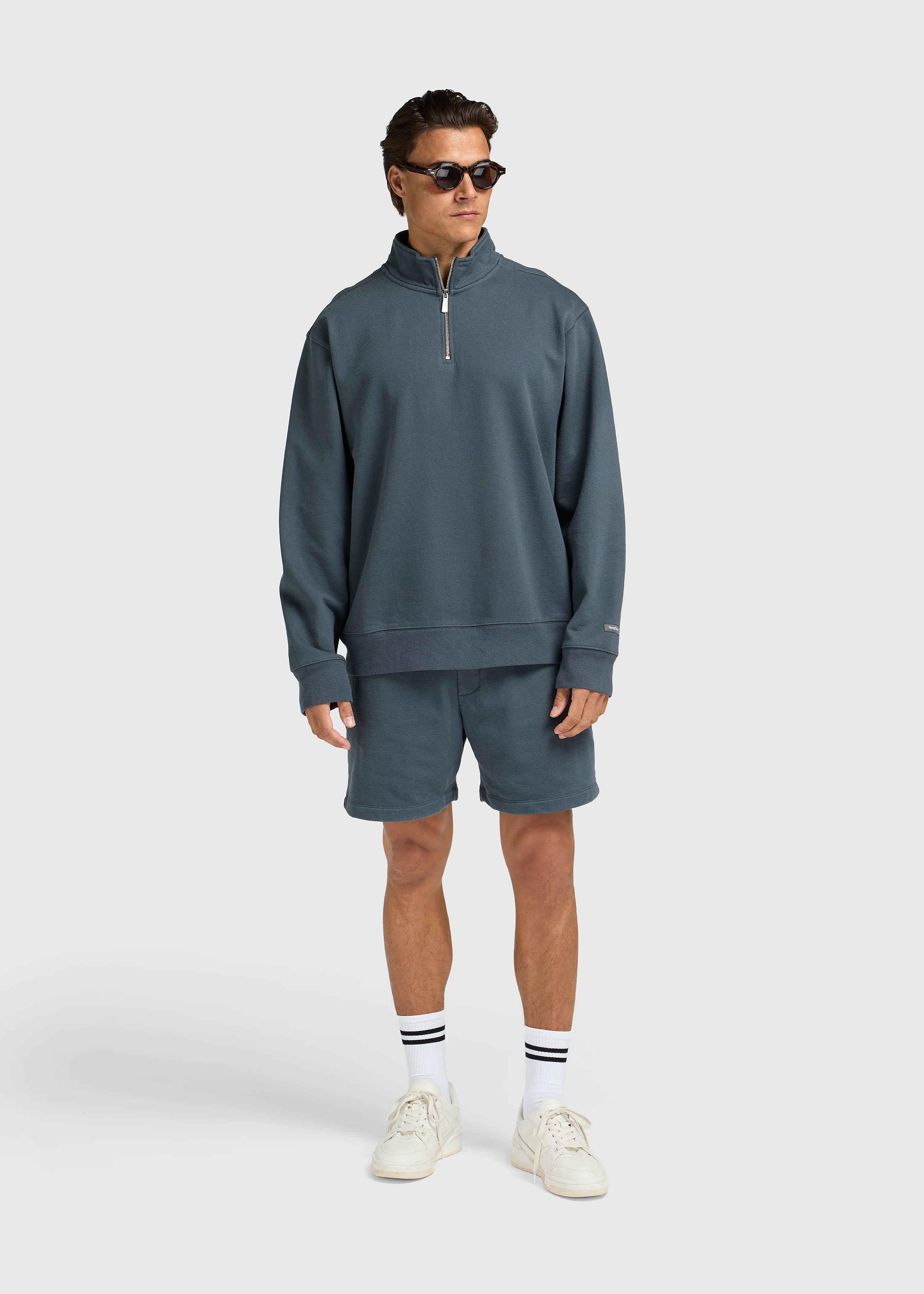 Vintage Washed Half Zip - Ombre Blue - Image 4
