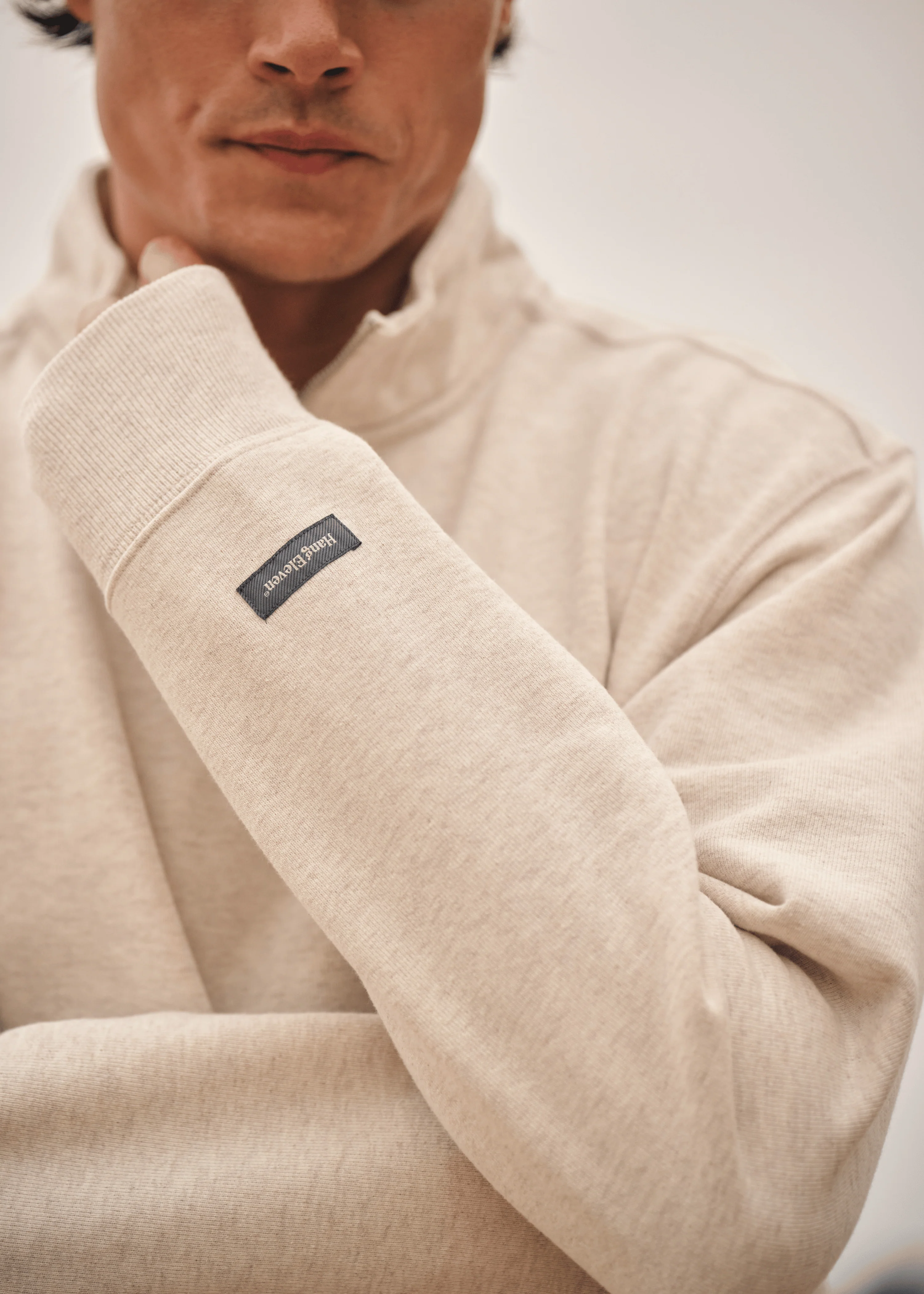 Vintage Washed Half Zip - Sand - Image 4