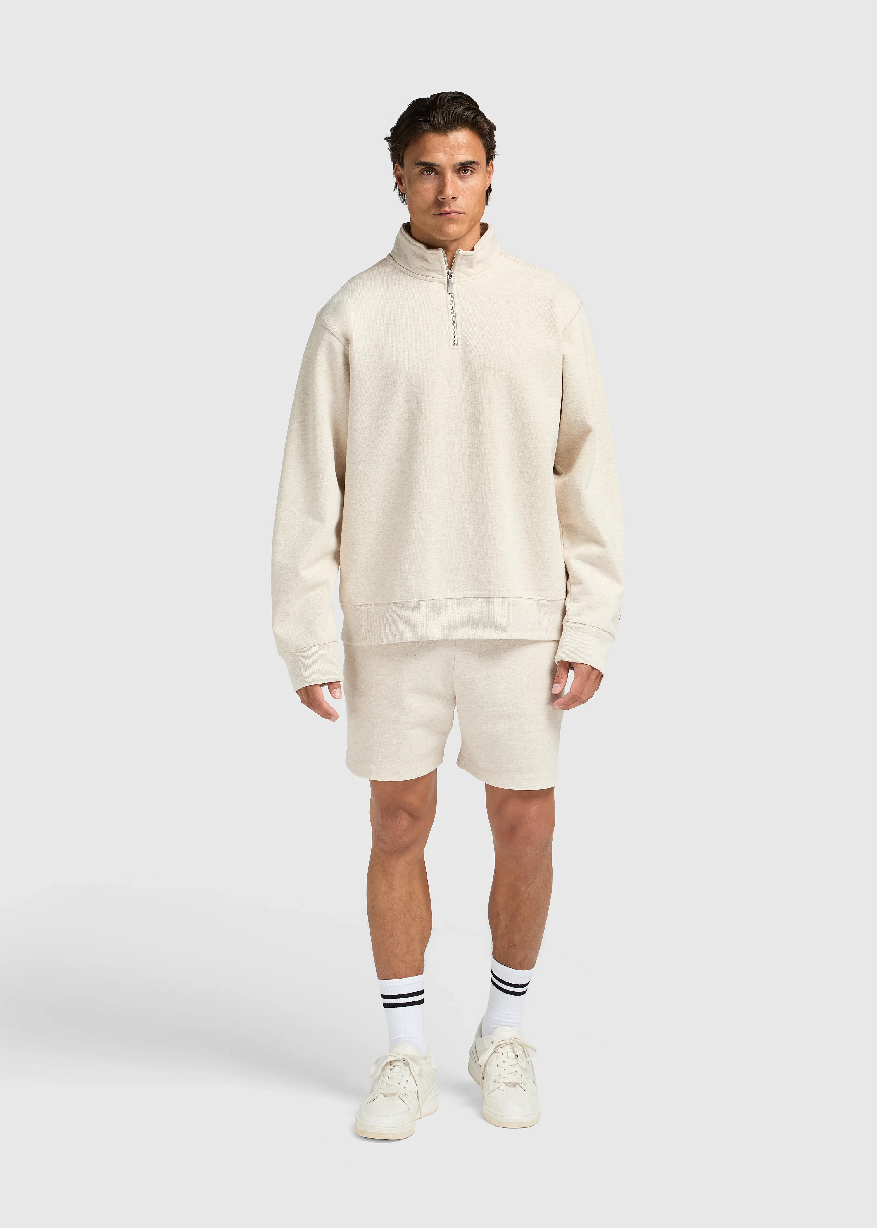 Vintage Washed Half Zip - Sand - Image 5