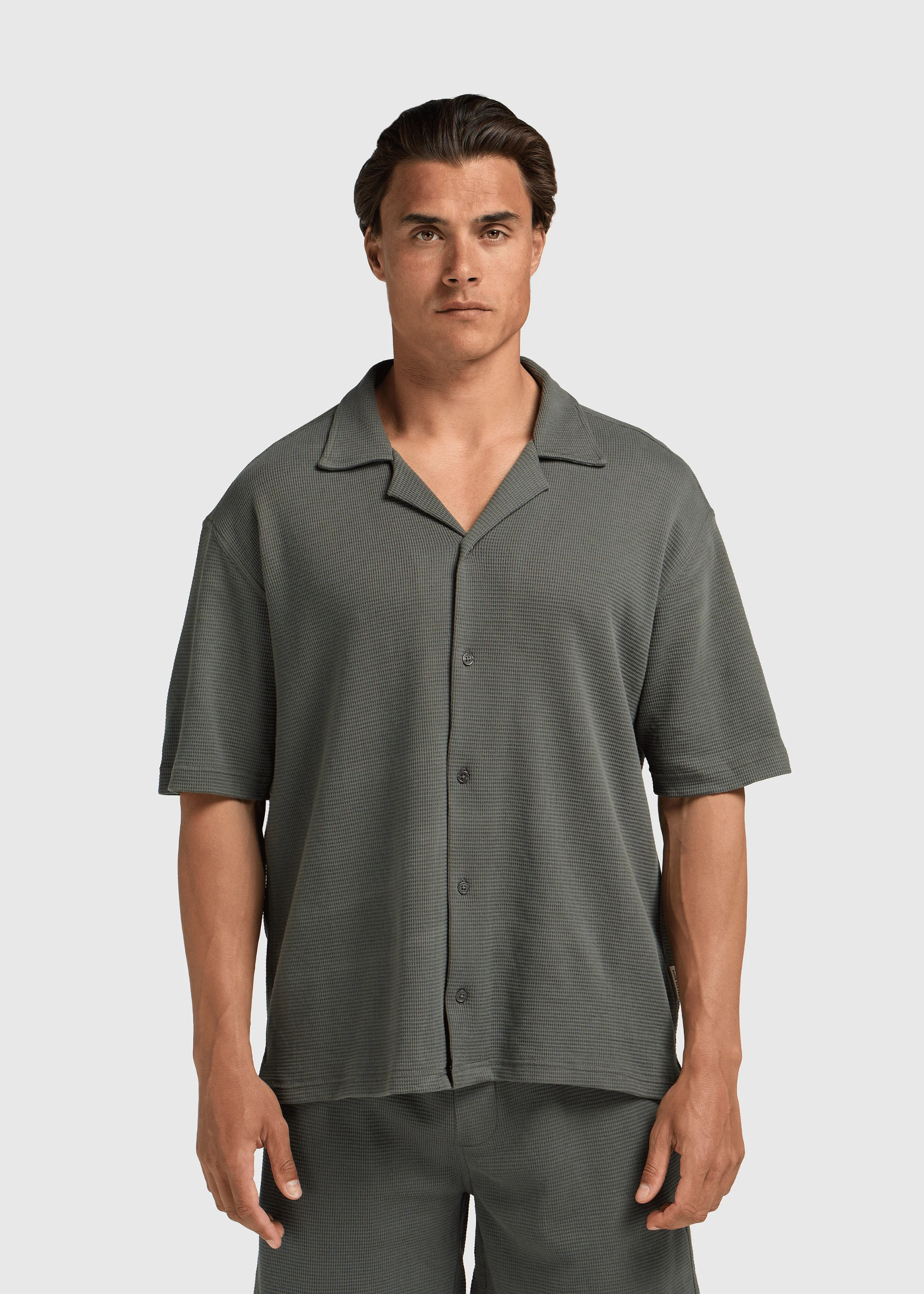 Relaxed Waffle Shirt - Chimera Green