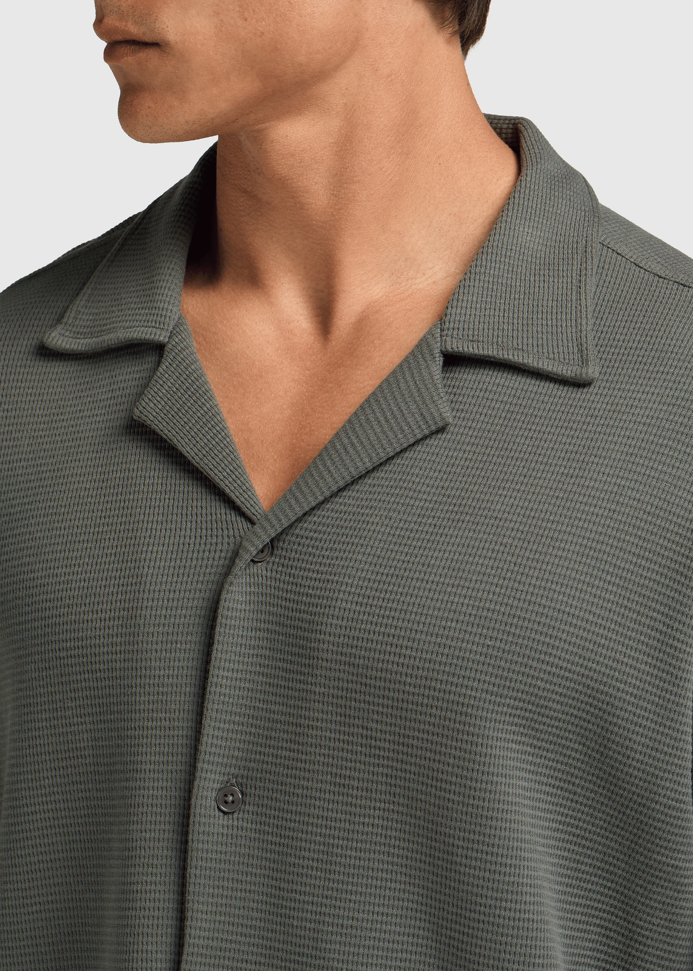 Relaxed Waffle Shirt - Chimera Green - Image 5